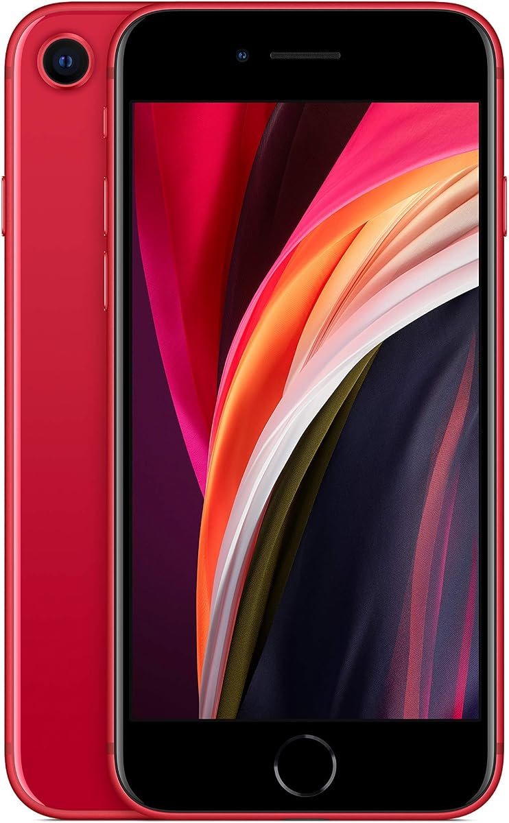 Apple iPhone SE, 64GB, Red - Locked to Cricket (Renewed)