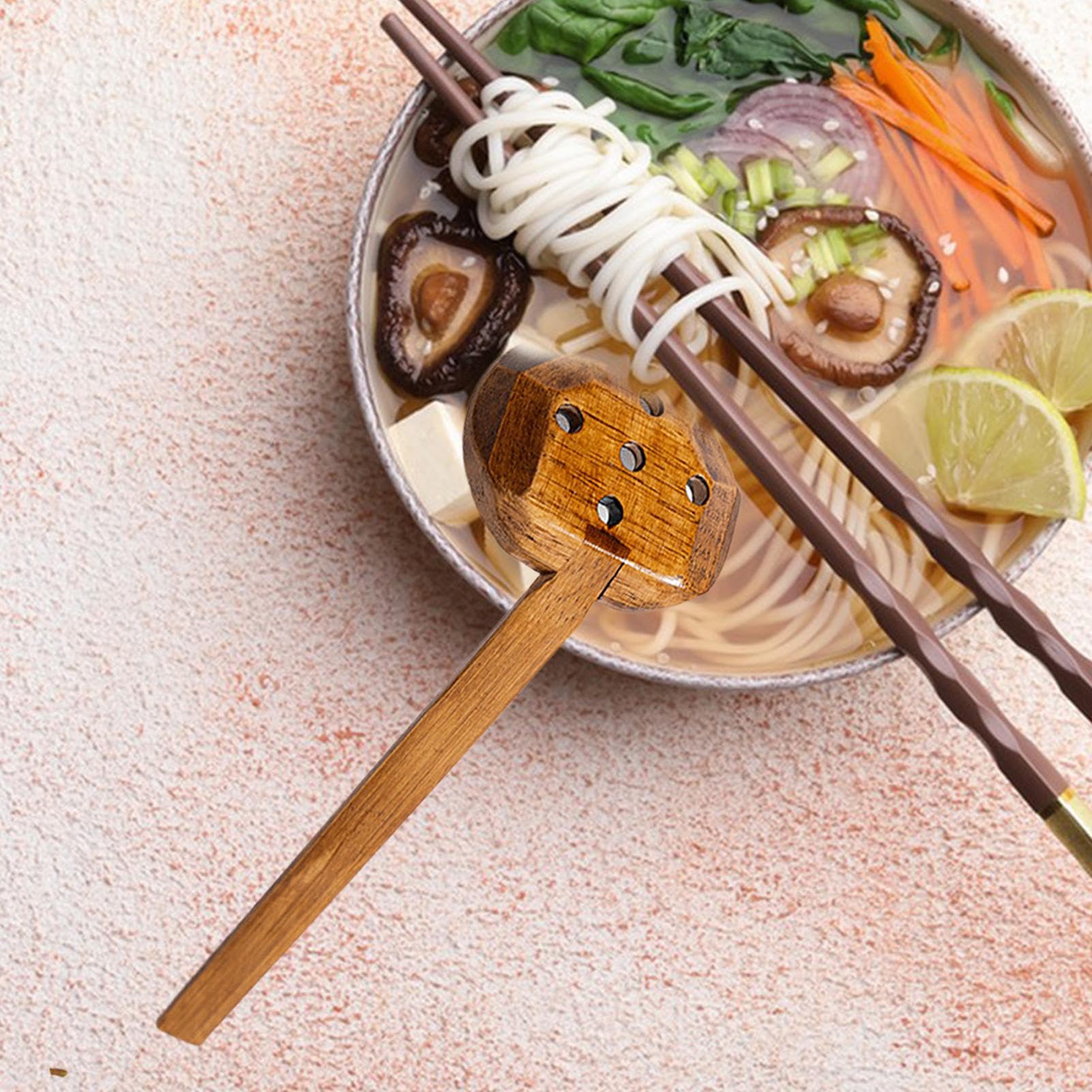 Klasyczna łyżka Ramen - japońska długa rączka do jadalni | naturalne drewno z gładką powierzchnią, łyżka do serwowania zup z wygodnym uchwytem, sztućce stołowe do domu, kawiarni, hotelu, restauracji