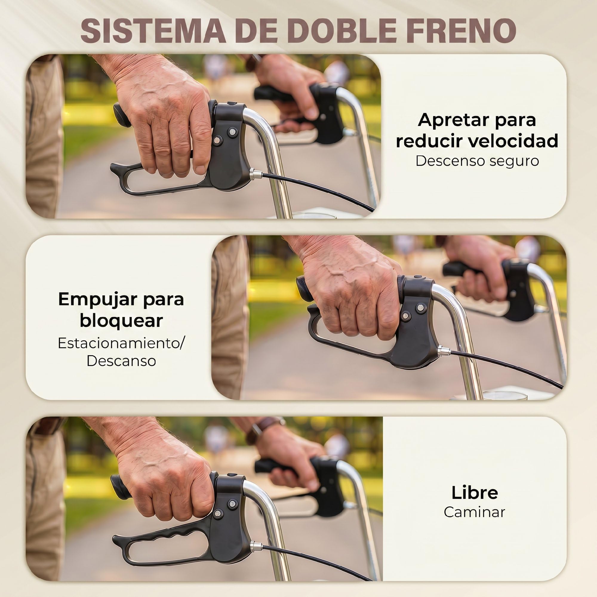 HOMCOM Andador para Ancianos Plegable con Asiento y 4 Ruedas Rojo Vino | Andadores Adultos para Personas Mayores, Altura Ajustable, Frenos de Maneta, Cesta, Bandeja, Porta Bastón