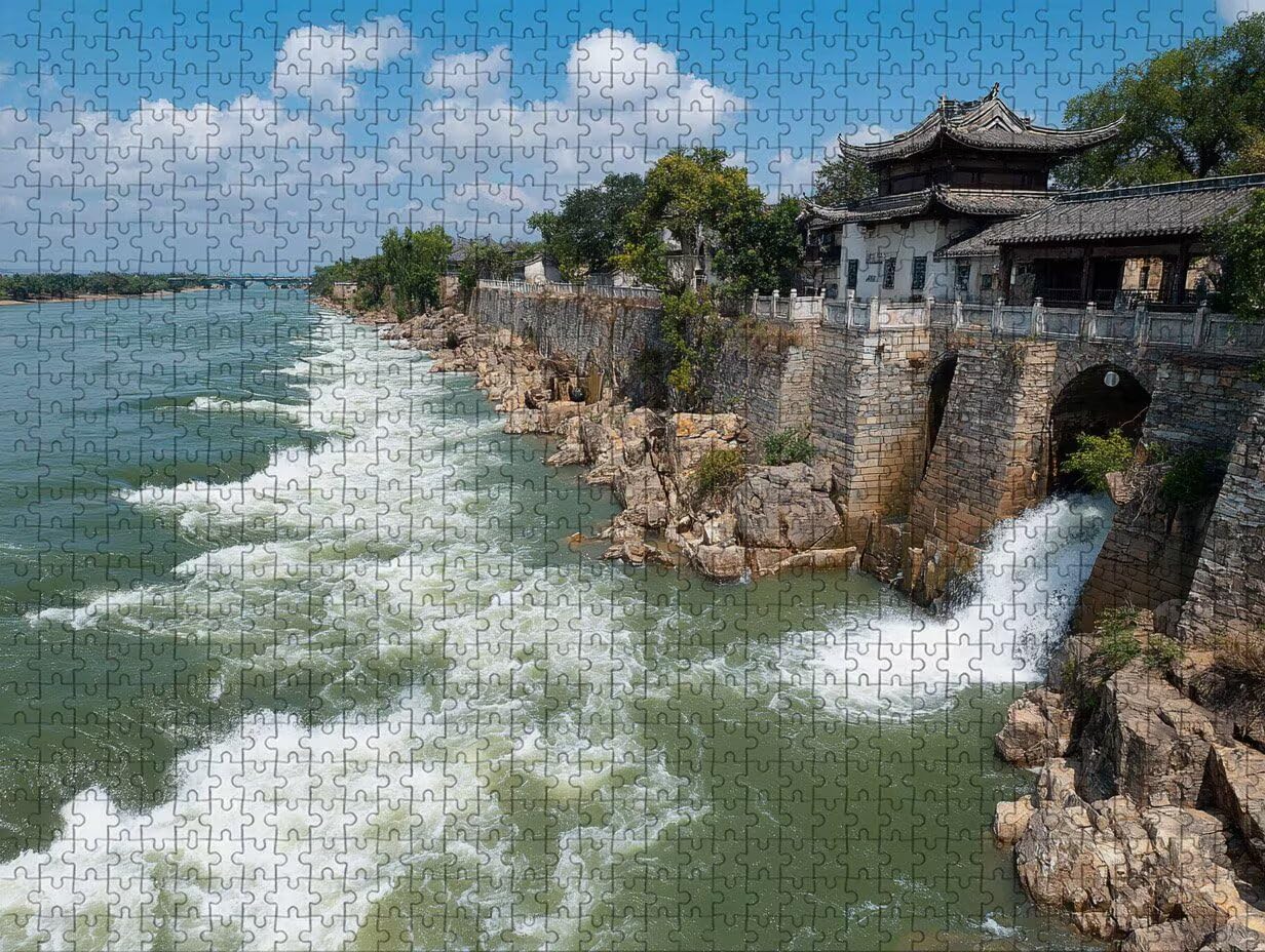 Krajobraz Puzzle 6000 sztuk dla dorosłych, drewniane puzzle z pudełkiem 179 x 105 cm, pomysł na prezent dla kobiet, zabawne gry rodzinne, gry wyzwania, wykwintne pudełko na prezent, wystrój domu