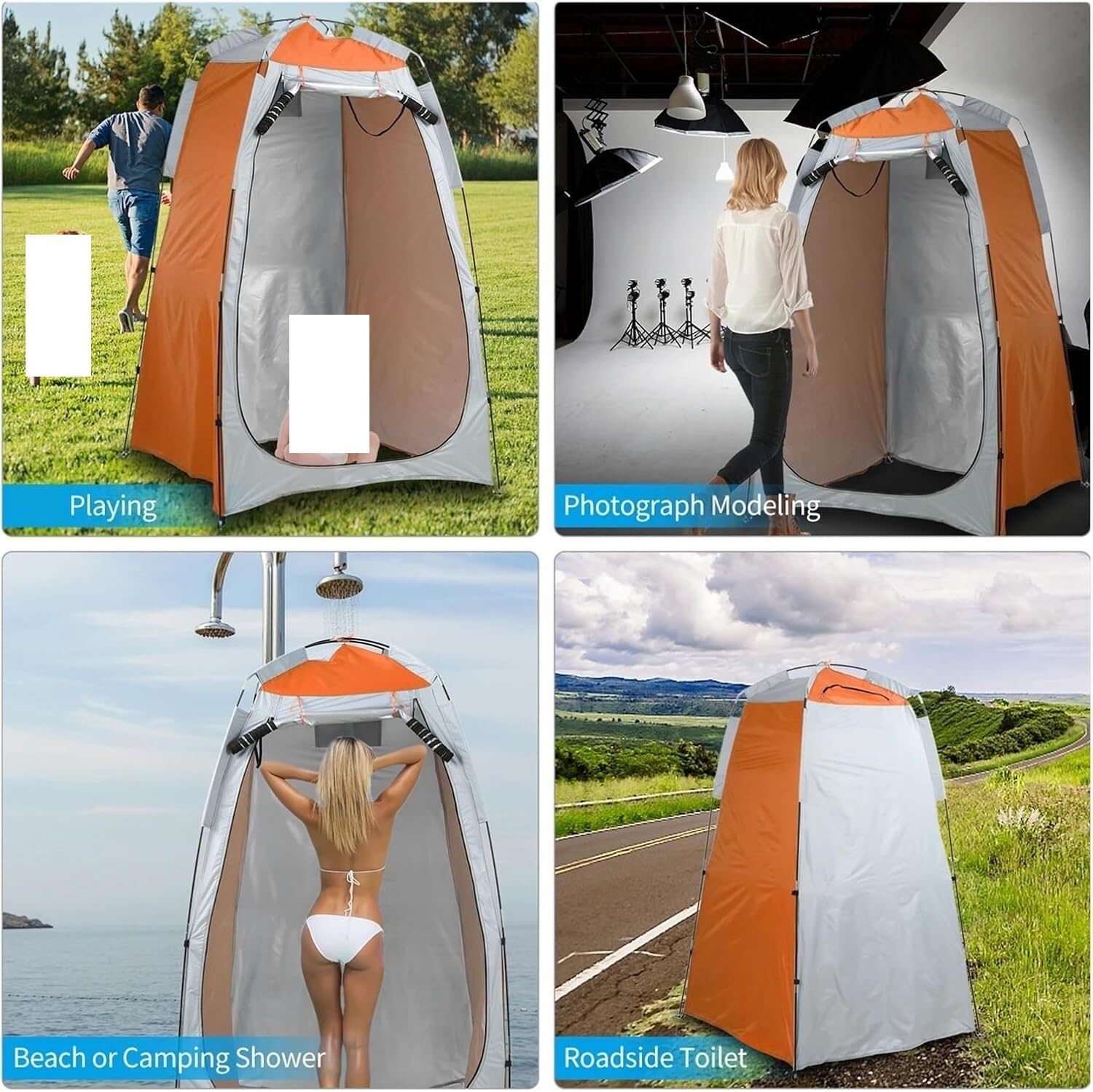 namiot prysznicowy na kemping, Przenośny namiot typu pop-up na plażę kempingową, wielokolorowy