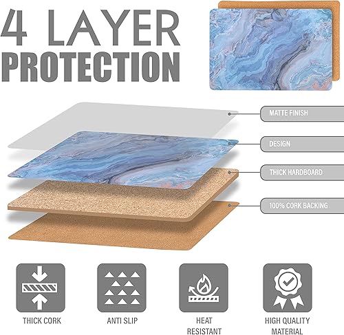 Miniatura 3 de Manteles individuales para mesa de comedor, manteles individuales para mesa de cocina, manteles individuales para mesa de cocina, lavables,