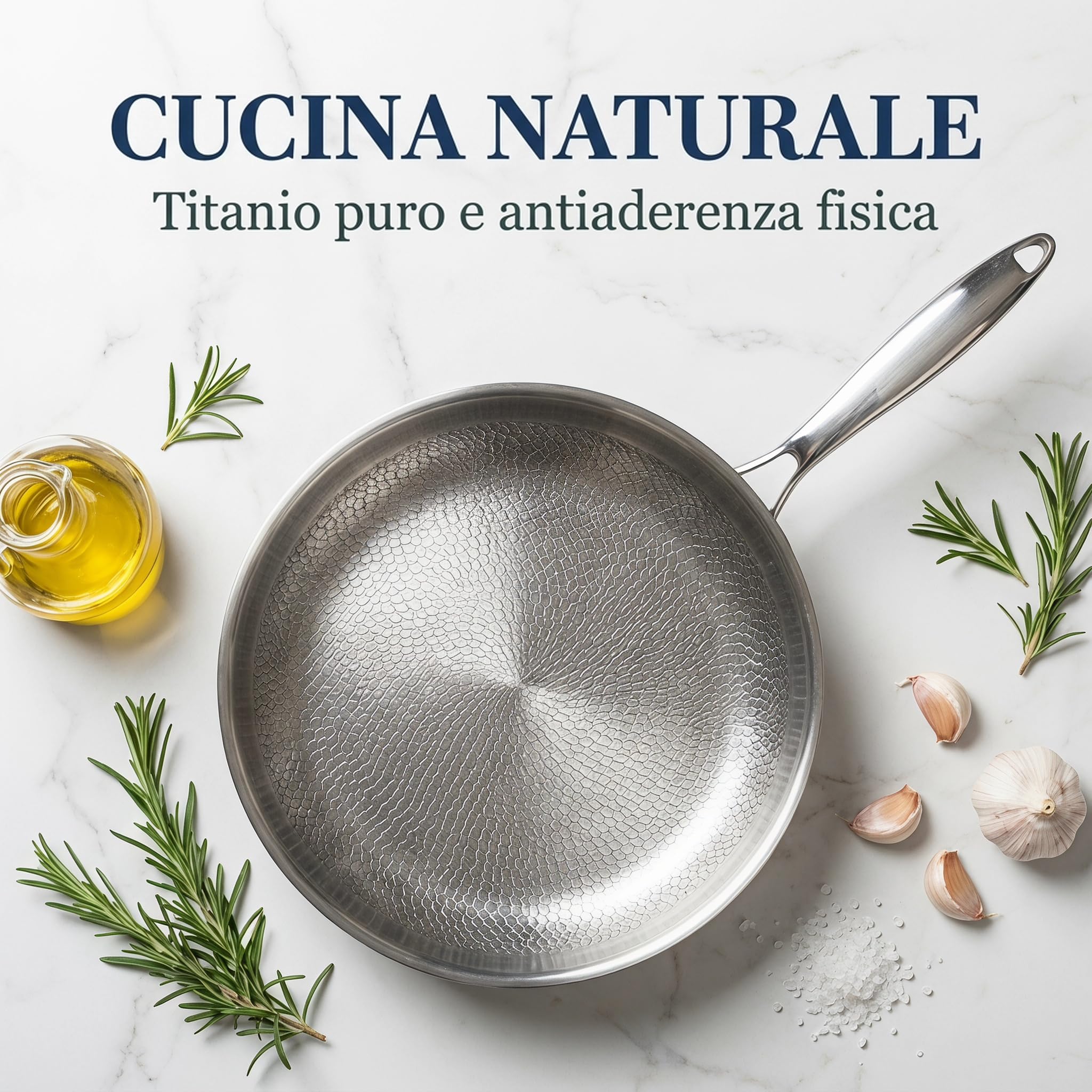 Padella in Titanio Puro, Padella Titanio Puro，Senza coperchio：26cm
