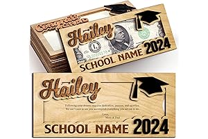 Personalized Cash Gift for 2024 Graduates, Blessing Graduation Card Holders for Money,...