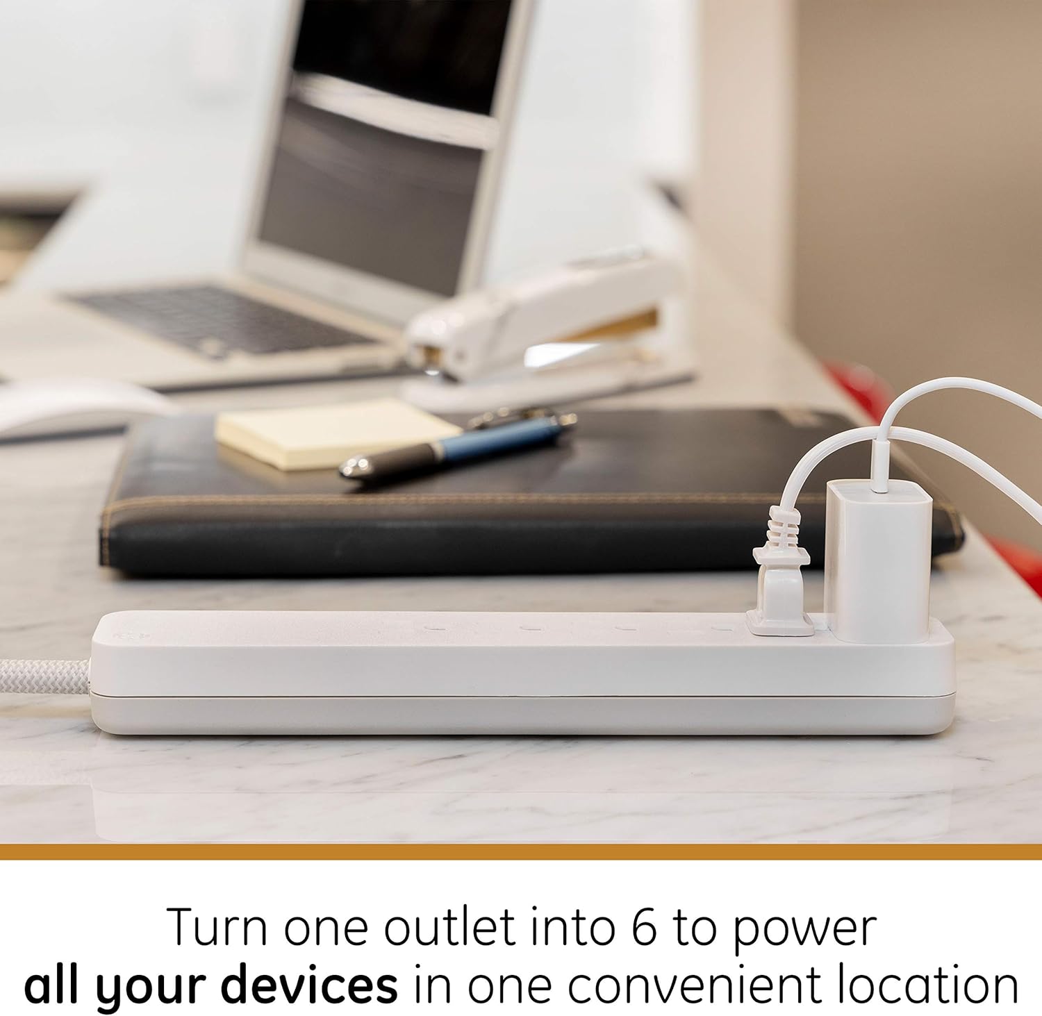 Big Sale GE UltraPro 6-Outlet Surge Protector, 6 Ft Designer Braided Extension Cord, 560 Joules, Flat Plug, Wall Mount, UL Listed, White, 45270 Top Rated GE UltraPro 6-Outlet Surge Protector, 6 Ft Designer Braided Extension Cord, 560 Joules, Flat Plug, Wall Mount, UL Listed, White, 45270