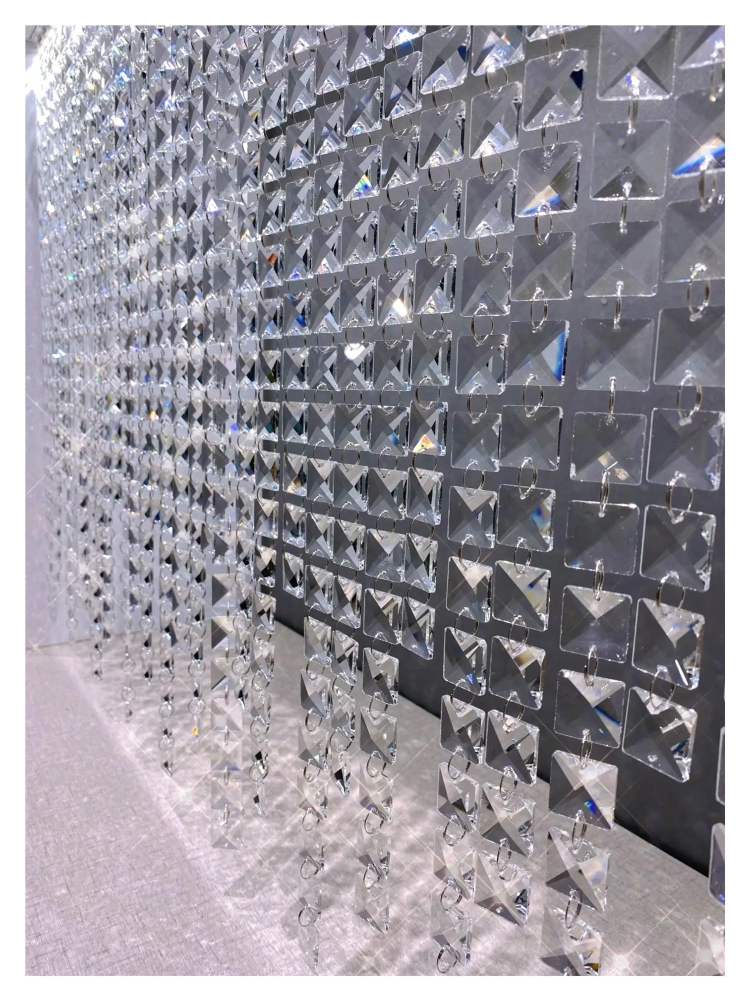 Rideaux à perles de cristal pour séparer sans assombrir votre cloison porte fenêtre
