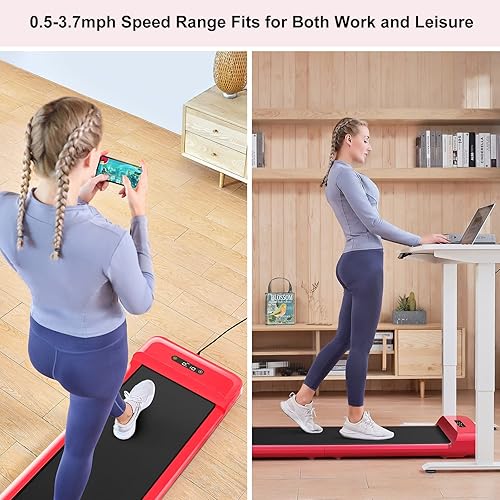 Miniatura 5 de KingSmith WalkingPad C2 (S1) - Caminadora plegable para debajo del escritorio, para oficina en casa, con control remoto