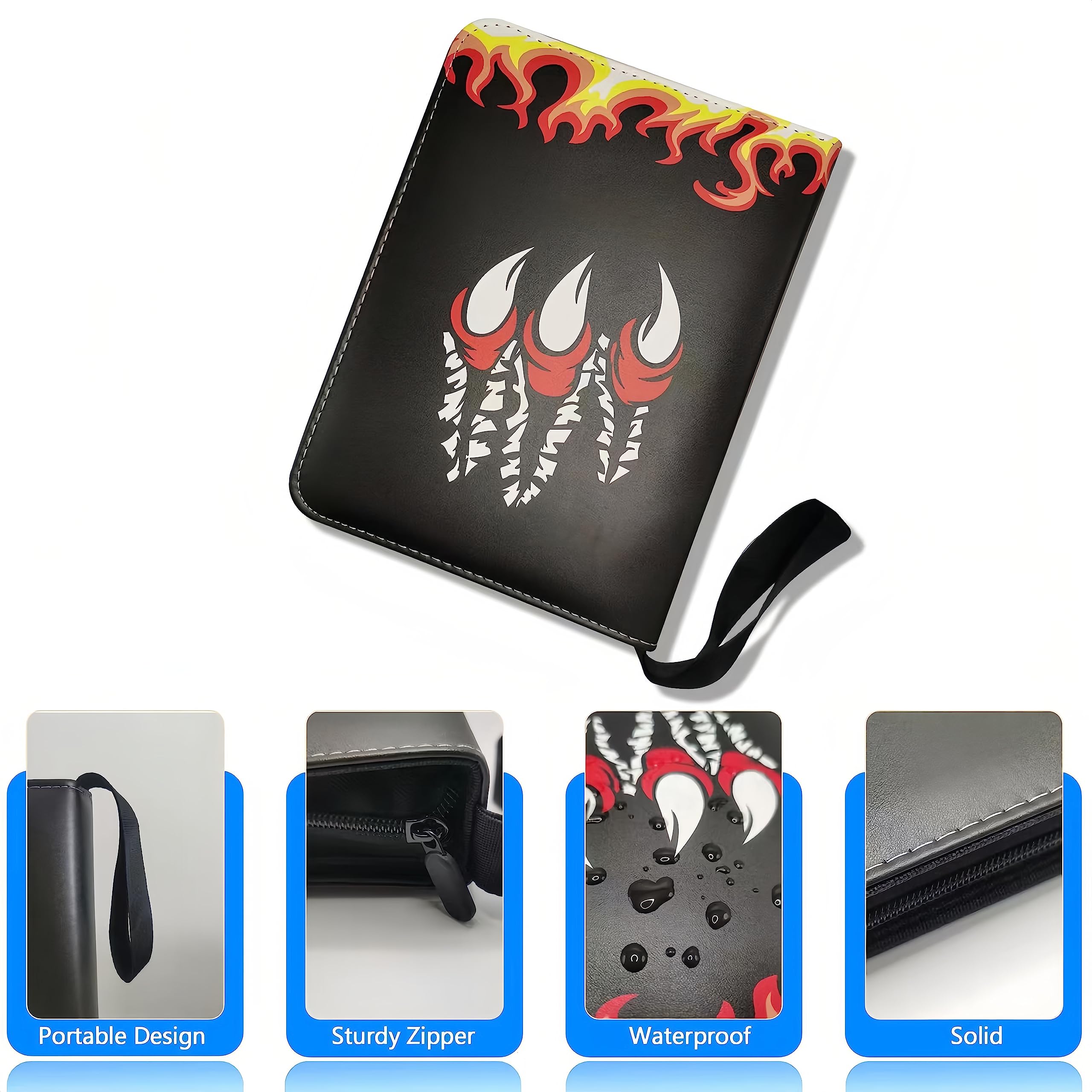 Álbum De Cartas De Fútbol 440 Tarjetas – Carpeta De 55 Páginas Con Cremallera Y Asa | Protección Doble Para Colecciones