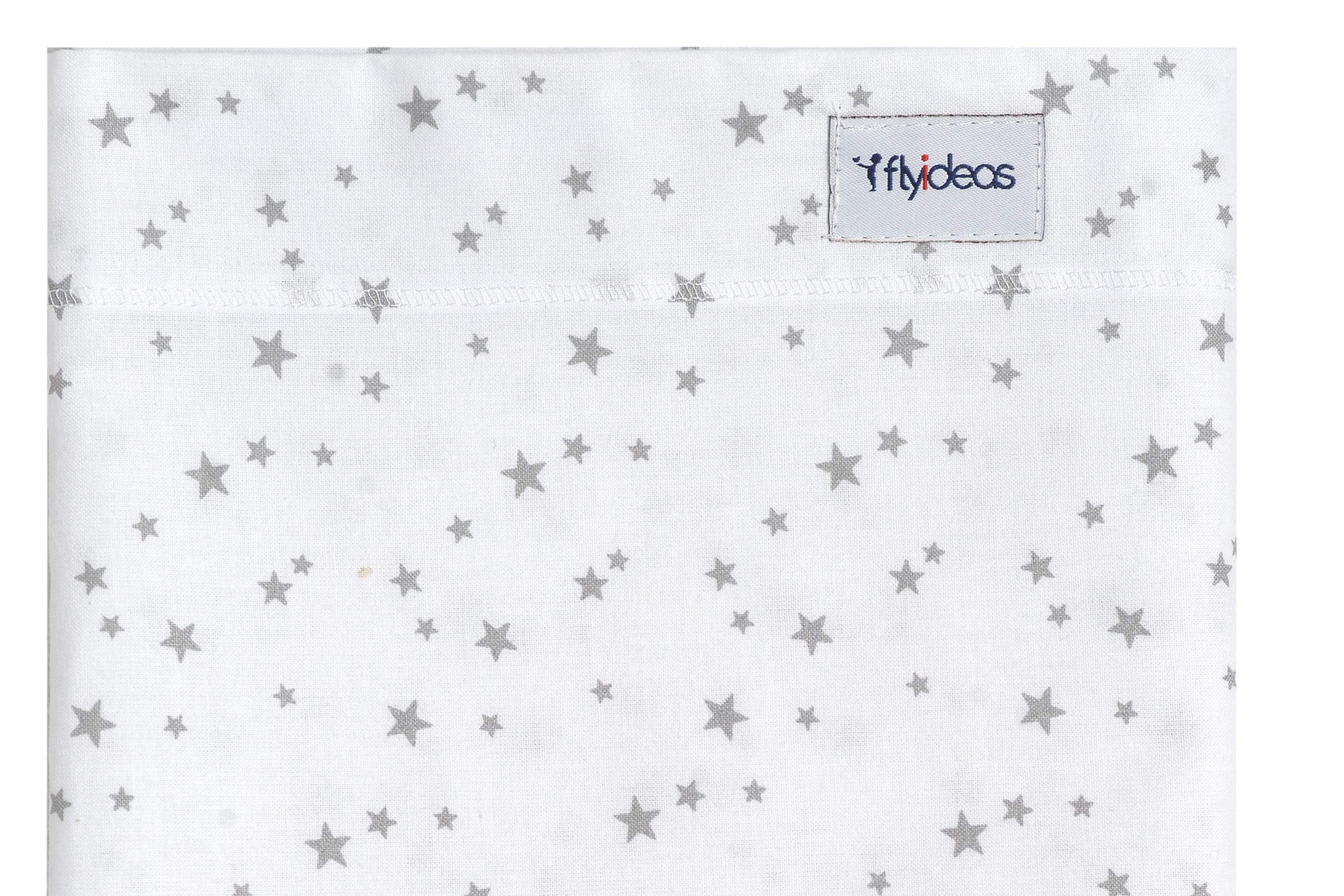 FlyIdeas Set 2 Lenzuola Navicella Neonato 75x35 cm + 1 Coprimaterasso Carrozzina Impermeabile – 100% Cotone – Traspirante, Morbido, Adatto per Culla e Passeggino (Orsetti)