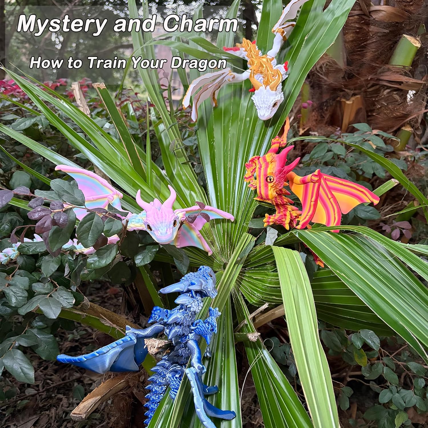 3D Printed Dragon with Wings, Flexible Articulated Fidget Dragon, 3D Printed Animals Collectible Birthday Gift for Home Office Desktop Pet Decor (Aerisyn) Age 18 Year+ - Image 7