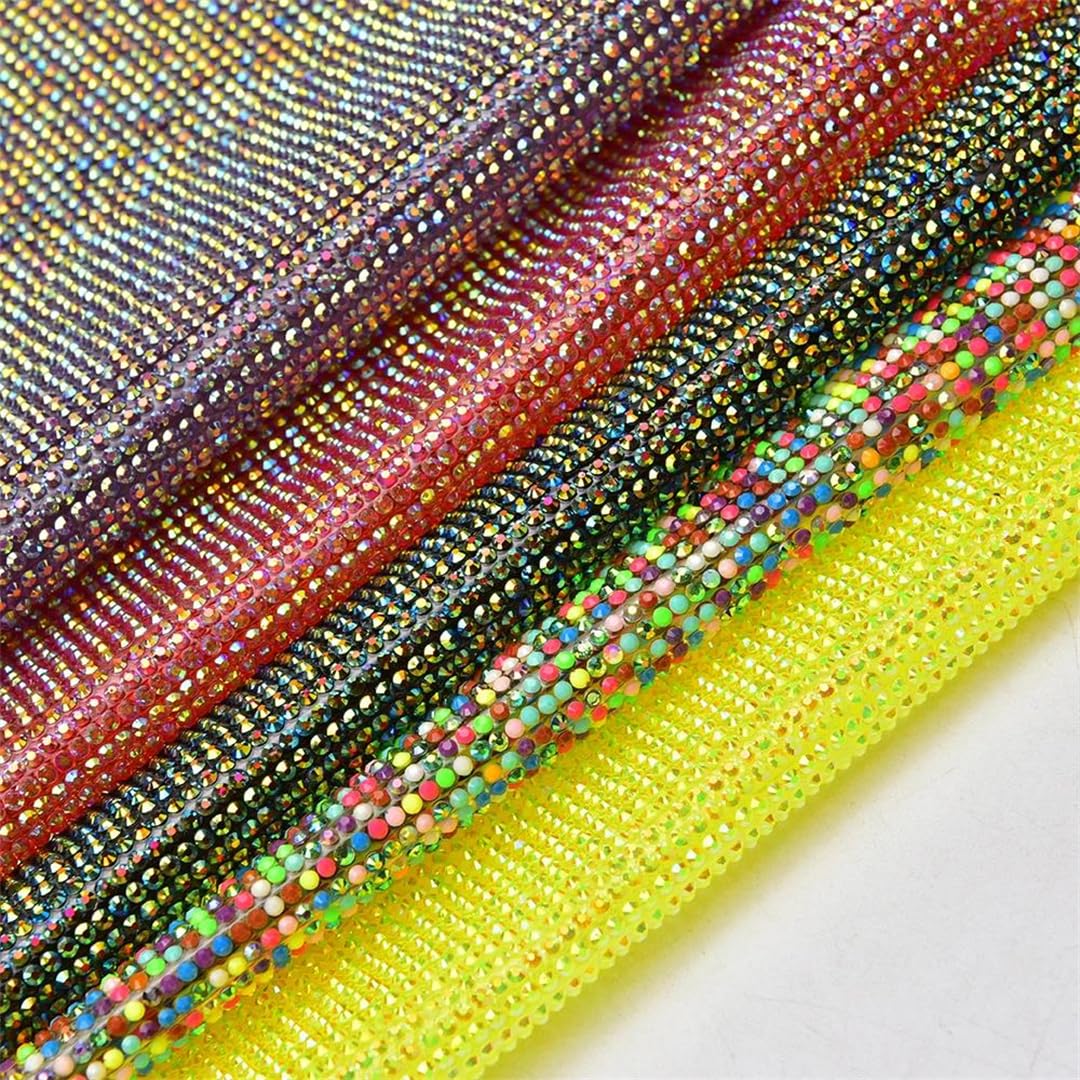24X40cm Resina Strass Applique Foglio Ferro Su Mesh Trim Per Fai Da Te Abbigliamento Artigianato Gioielli E Decorazione Auto Oro Argento Strass Nastro