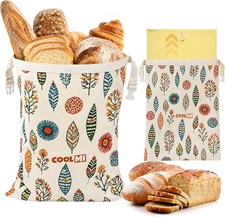Beeswax Bread Bag for Sourdough, XL(13x17in), Reusable for Homemade Bread | Organic Beeswax Linen Cotton Sourdough Bag, Keep Loaves Fresh Longer, Homesteading Essentials