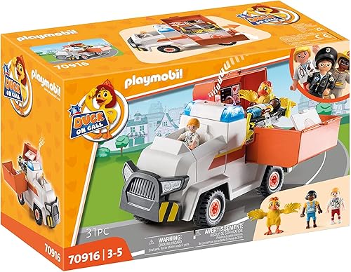 Playmobil Duck On Call - Vehículo de emergencia de ambulancia