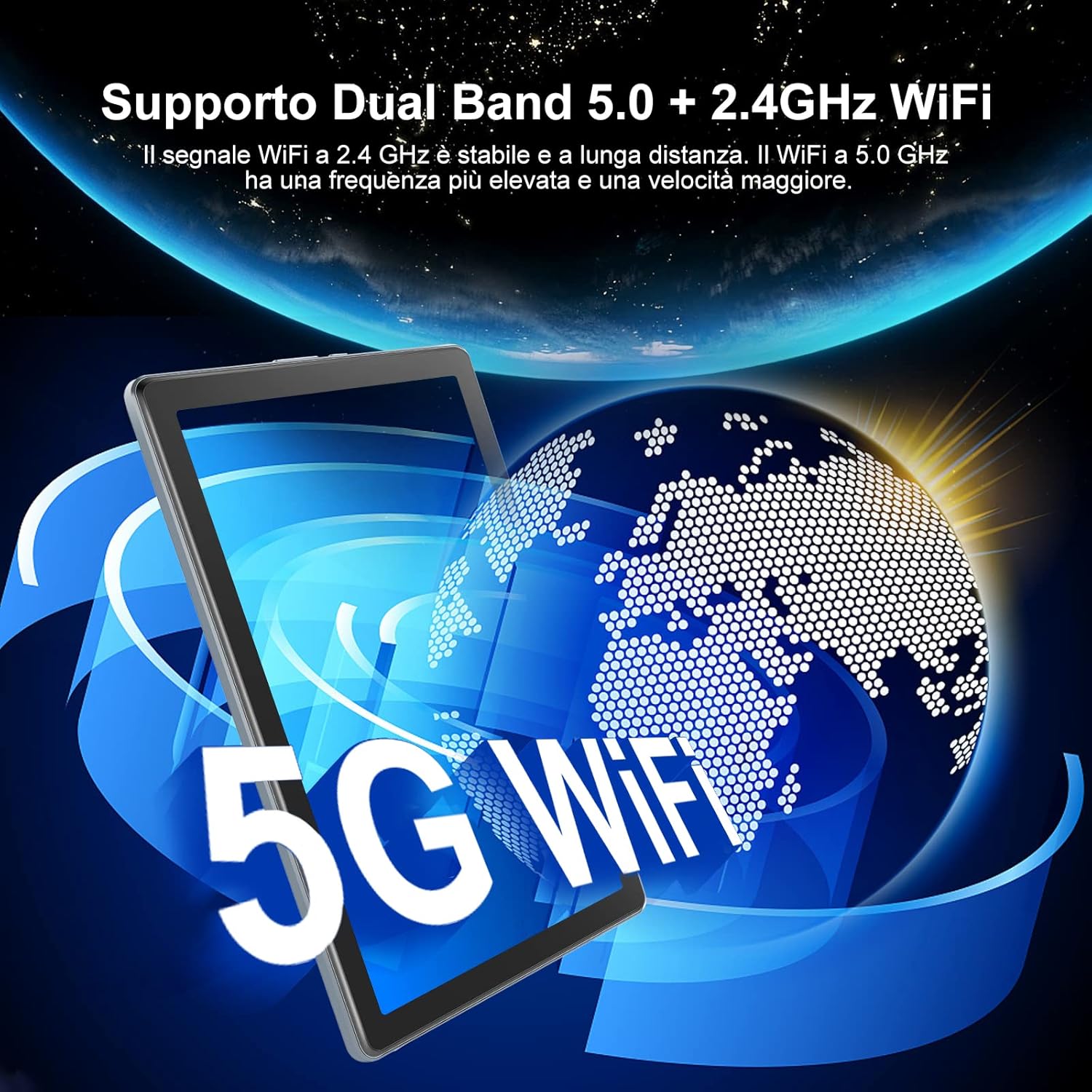 SEBBE Tablet 10 Pollici 5G WiFi Android 11, Tablet Octa-Core 2.0 GHz, 4GB RAM+64 GB ROM SD/TF 128 GB, Google GMS/Bluetooth 5.0/6000mAh/5+8MP/Schermo IPS HD, Tablet con Tastiera e Mouse - Grigio SEBBE Tablet 10 Pollici 5G WiFi Android 11, Tablet Octa-Core 2.0 GHz, 4GB RAM+64 GB ROM SD/TF 128 GB, Google GMS/Bluetooth 5.0/6000mAh/5+8MP/Schermo IPS HD, Tablet con Tastiera e Mouse - Grigio