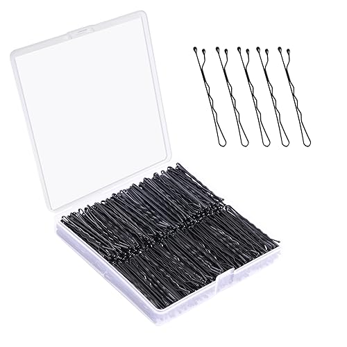 Bobby - Alfileres para cabello grueso, 360 piezas para mujeres accesorios para el pelo, Bobby Pins negro con una caja de tienda
