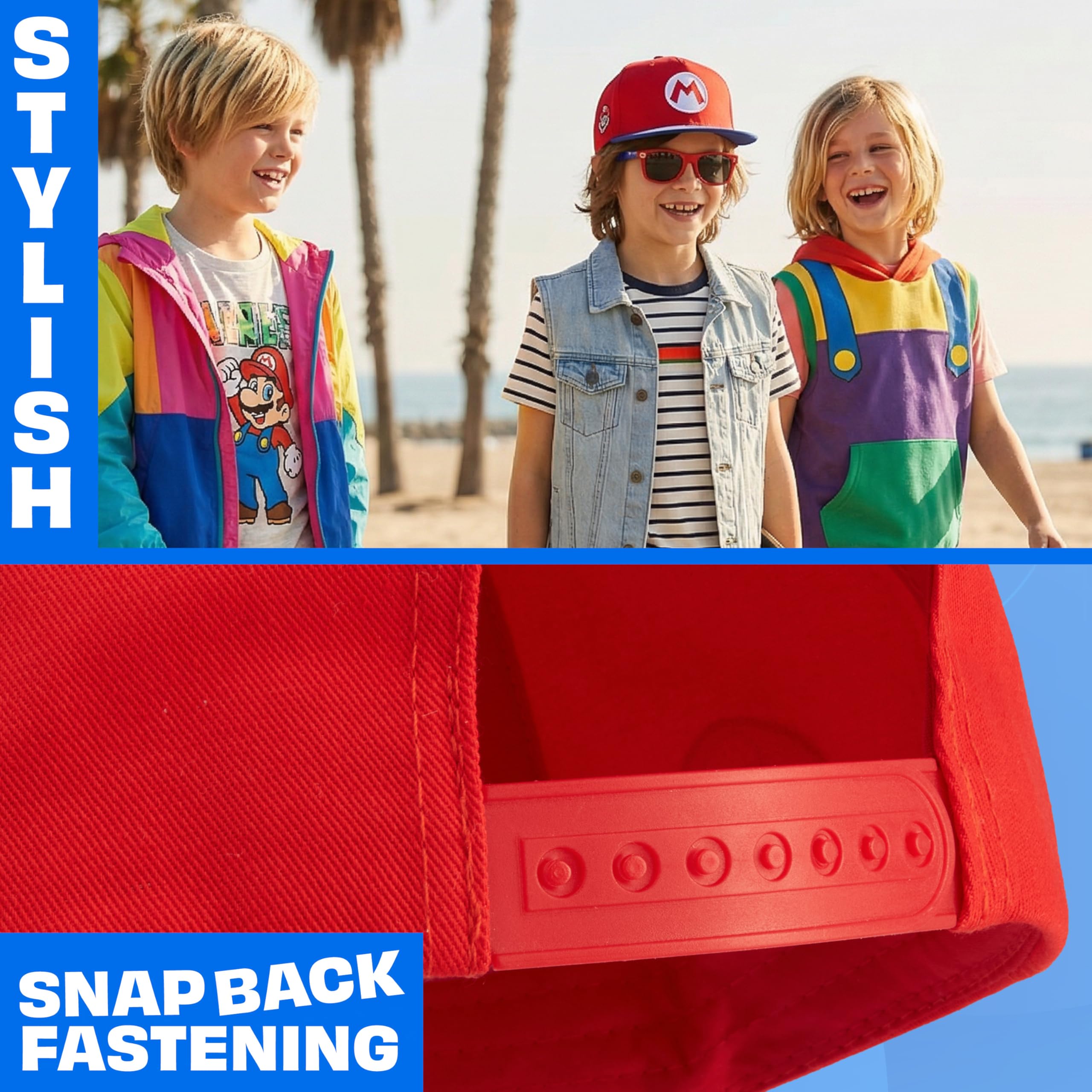 Get Trend Minecraft | Fortnite | Super Mario | Spongebob Boys Baseball Cap Occhiali da sole set, cappello regolabile, 100% UV Shades - 4