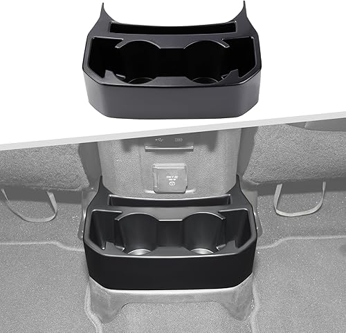 Soporte para tazas trasero JL, soporte doble extra para tazas, bandeja organizadora de bebidas para asiento trasero compatible con Jeep Wrangler JL