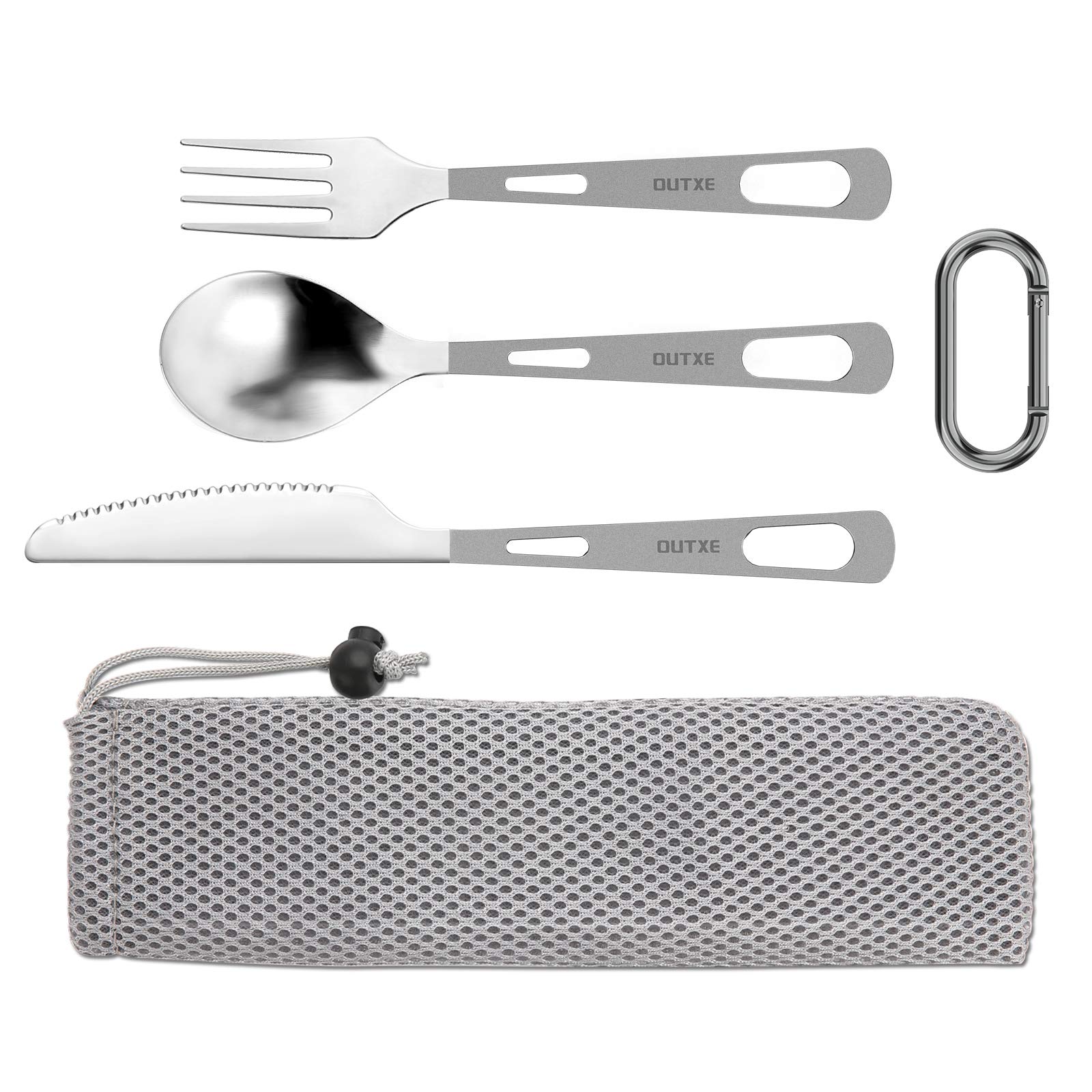 OUTXE Titanium Camping Utensilen set 3 Stcke