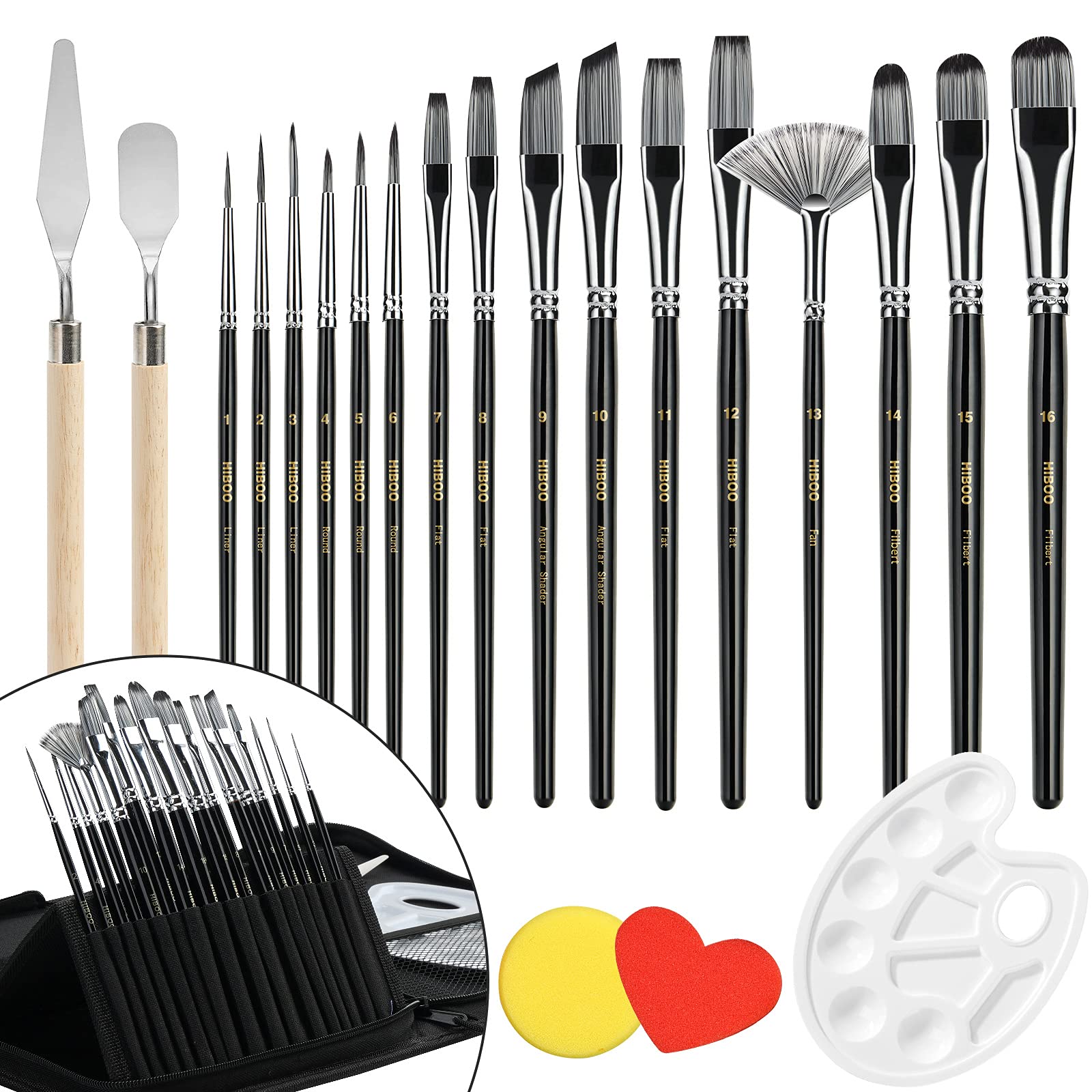 Buy HIBOO Art Paint Brush Set21 Different Sizes of Paint Tools for