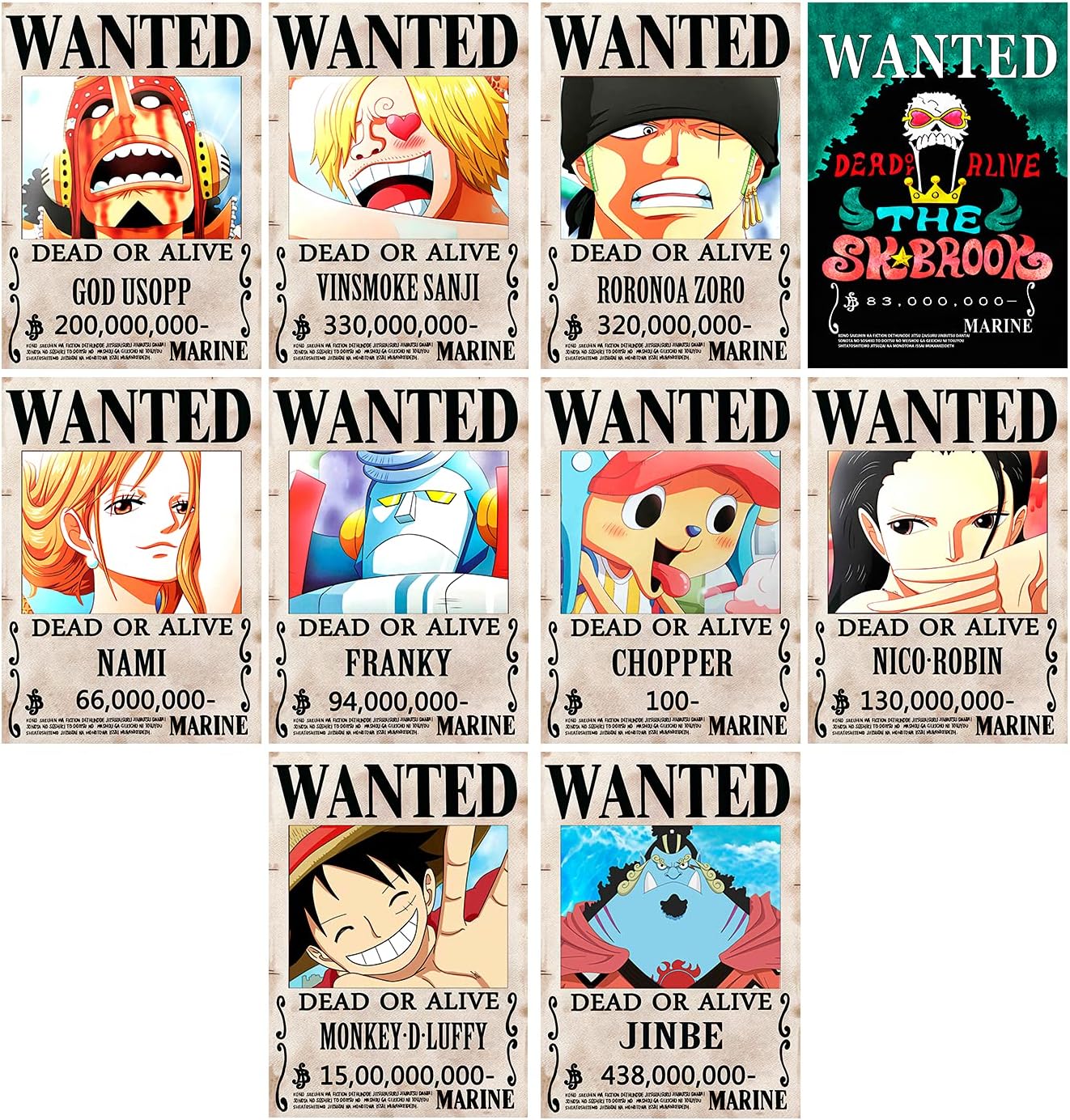 Buy 10pcs Anime One Piece Pirates Wanted Posters After 903 Update 28 5cm 19 5cm New Edition Luffy Zoro Sanji Jinbe Online In Indonesia B09gpq5rrj