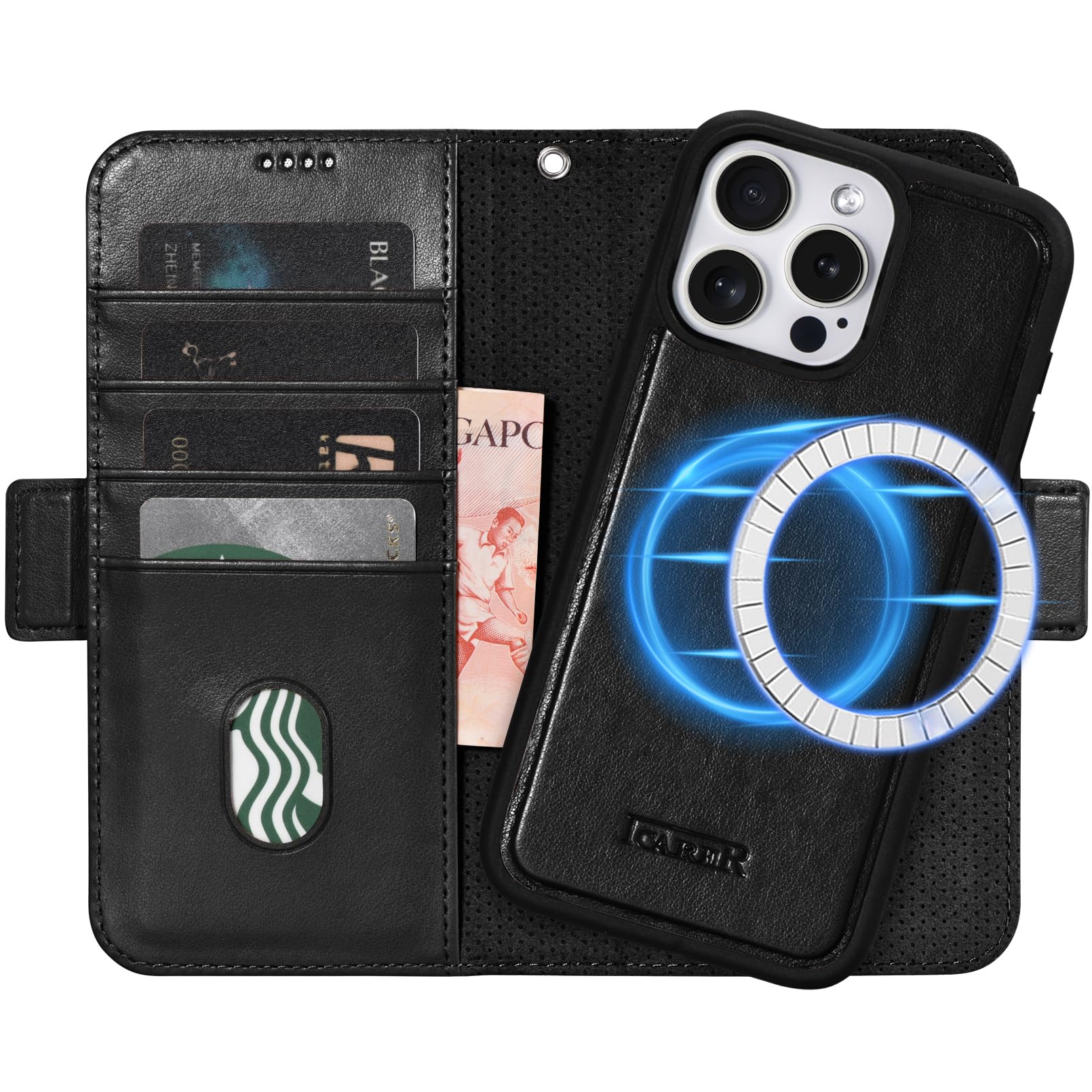 Amazon.com: ICARER Compatible for iPhone 15 Pro Max Wallet Case