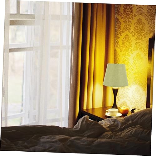 Miniatura 8 de DOITOOL Pantalla de tela Lámpara colgante verde Lámpara colgante de ratán Lámpara de pie Cubierta de lámpara de mesa Lámpara de sombra Anillo de