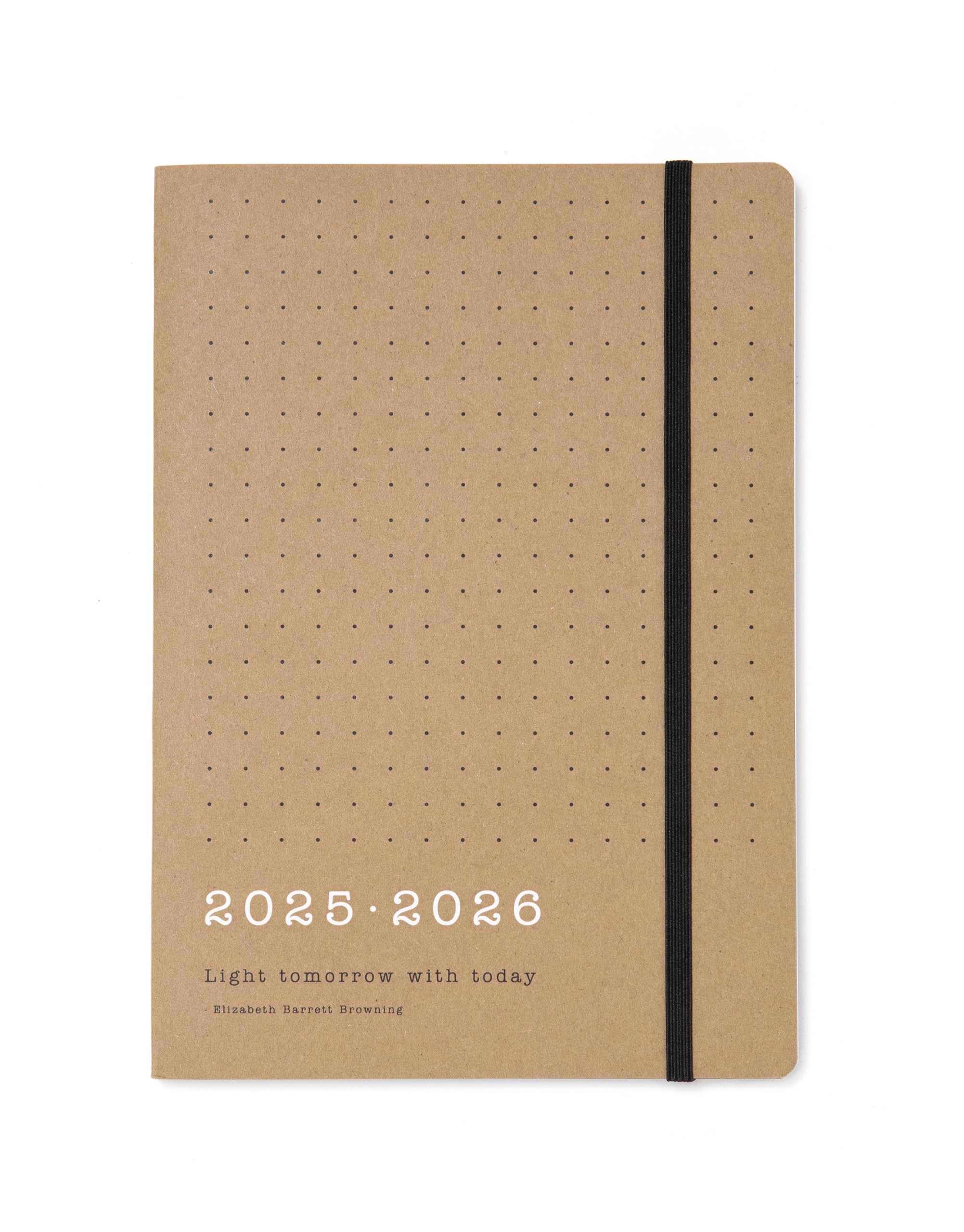Letts of London Eco Writers Quotes A5 academic 2025/2026 week to view diary - Brown Kraft 26-031474