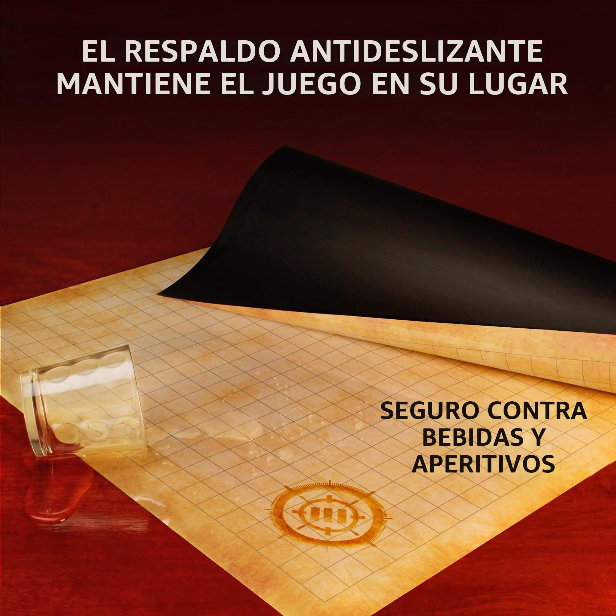 ENHANCE RPG Grid Mat - Tapete de Batalla DND de Mesa (61x91 CM) Juego de rol Mapa de Cuadrícula DND de Borrado en Seco Juego Completo para Maestros y Principiantes, Kit de Marcadores