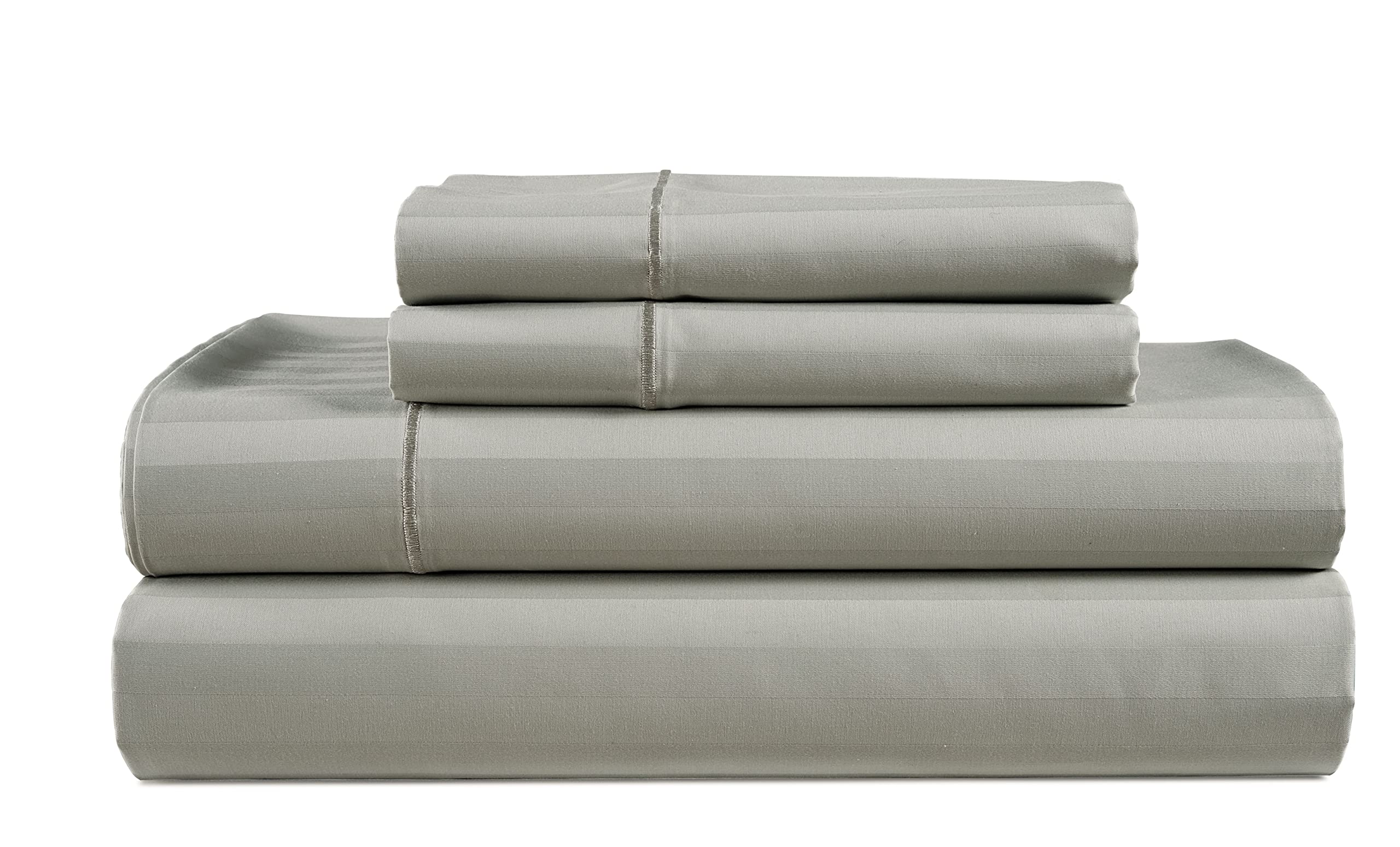 100% Egyptian Cotton Sheet Set Queen Size – Silky Sateen Weave Queen Sheet Set for Winter Sleep Comfort, 15" Snug Fit Deep Pocket, Breathable & Durable, Hotel-Quality Soft Luxury You Can Feel - Taupe — view 19