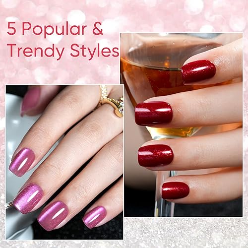 Miniatura 3 de 12 paquetes (288 piezas) de uñas postizas medianas a presión, uñas postizas largas con diseño cuadrado de pegamento en uñas acrílicas de cobertura