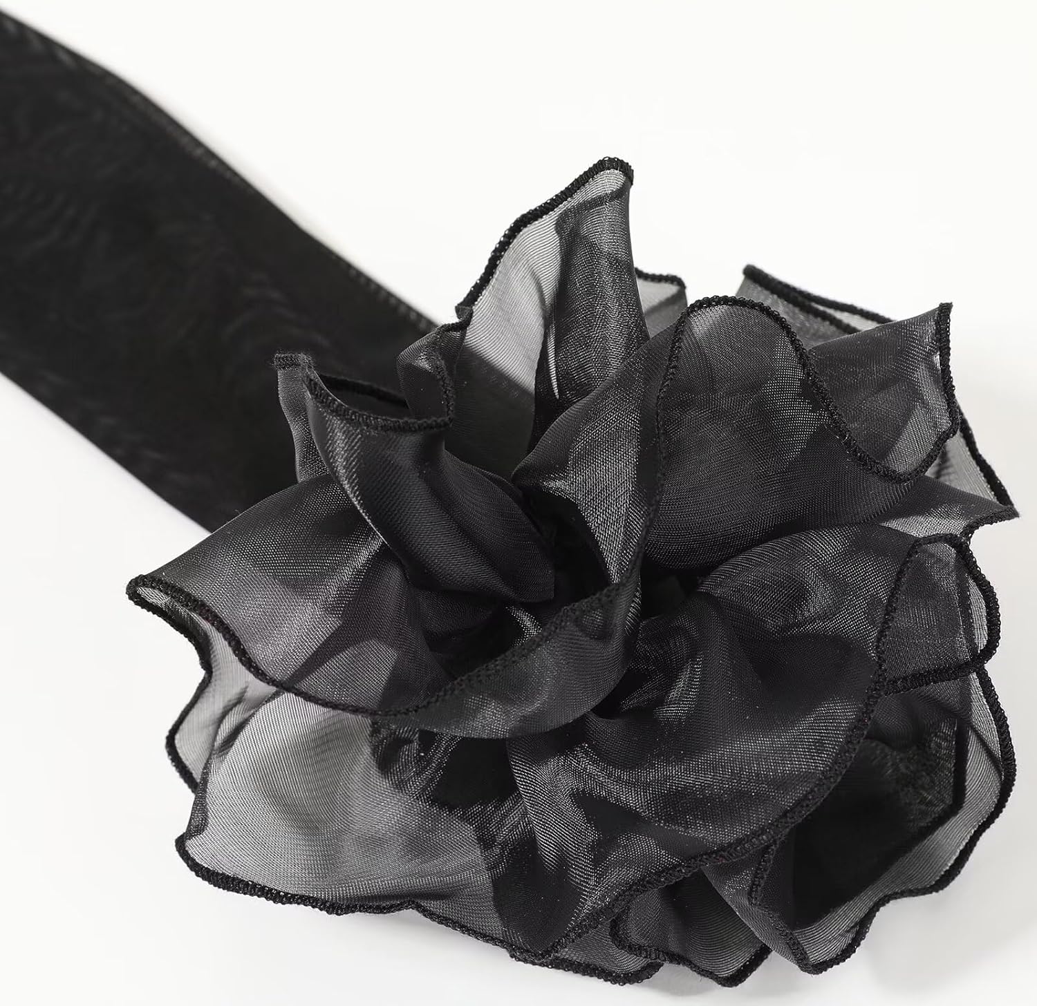 Women's Long Puff Sleeve Oversize Ruffle Cuff Sheer Gloves Tulle Mesh Gloves for Wedding Opera Party Costume - Image 4