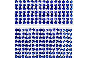 Elegant 520 pcs Blue Self Adhesive Round Clear Acrylic Rhinestone Stickers for DIY Crafts