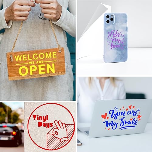 Vista 11 de Glossy Black Permanent Vinyl - 12" x 11 FT, Vinyl for Decor Sticker, Car Decal, Scrapbooking, Signs, Waterproof Window & Home Decal Glossy