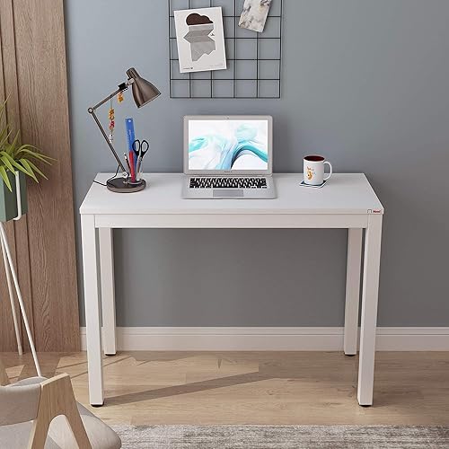 Miniatura 39 de Need Mesa pequeña - Escritorio de estudio de 31.5 pulgadas para espacios estrechos, estación de trabajo de estudio resistente y resistente para