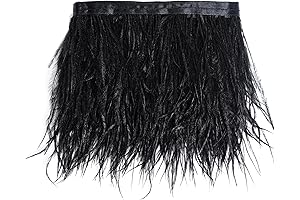 2 Yards Ostrich Feathers Sewing Fringe Trim Ribbon