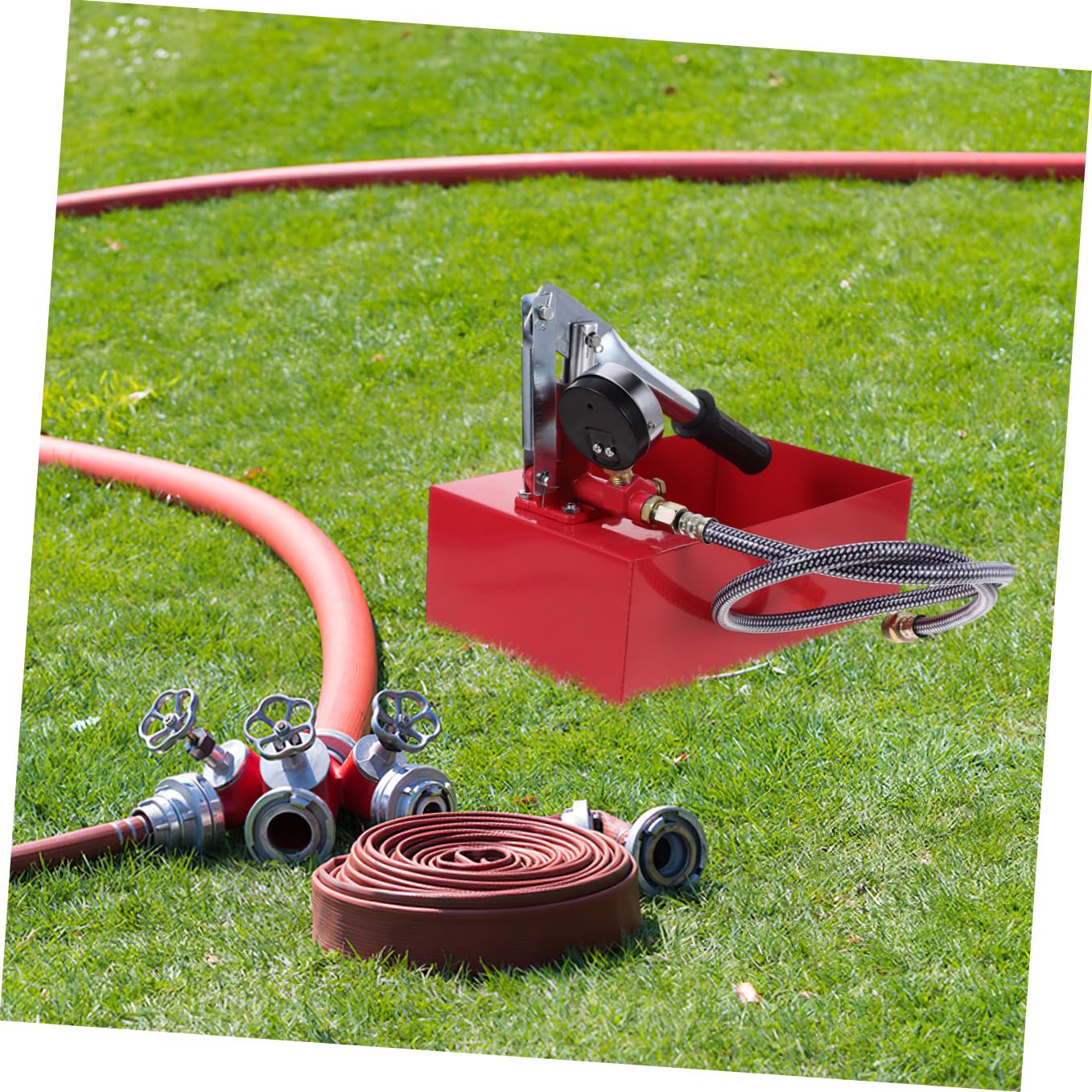 Pompe D’essai de Pression D’eau 25kg Manomètre, Corps en Aluminium