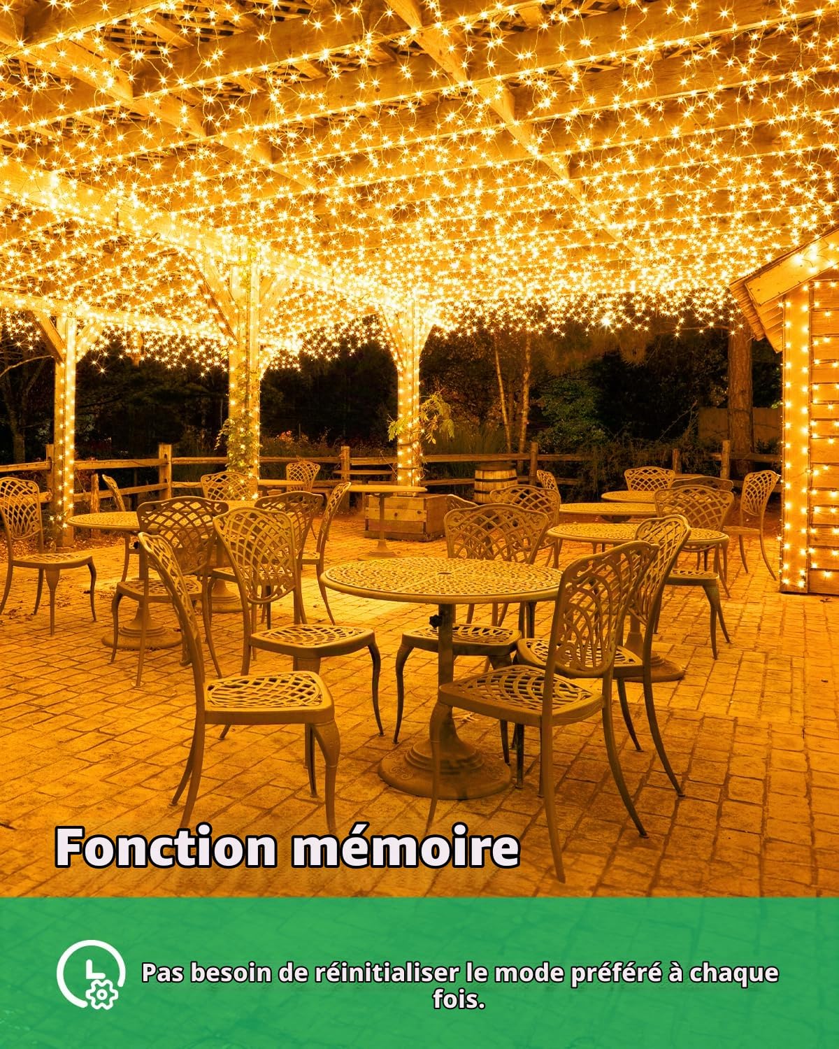 LEDYA Guirlande Lumineuse Exterieure, 30M 1000led Guirlande Lumineuse Sapin de Noel, Etanche à l'eau/8 Modes/Minuterie, Guirlande Lumineuse Chambre Exterieure Noel Rideau