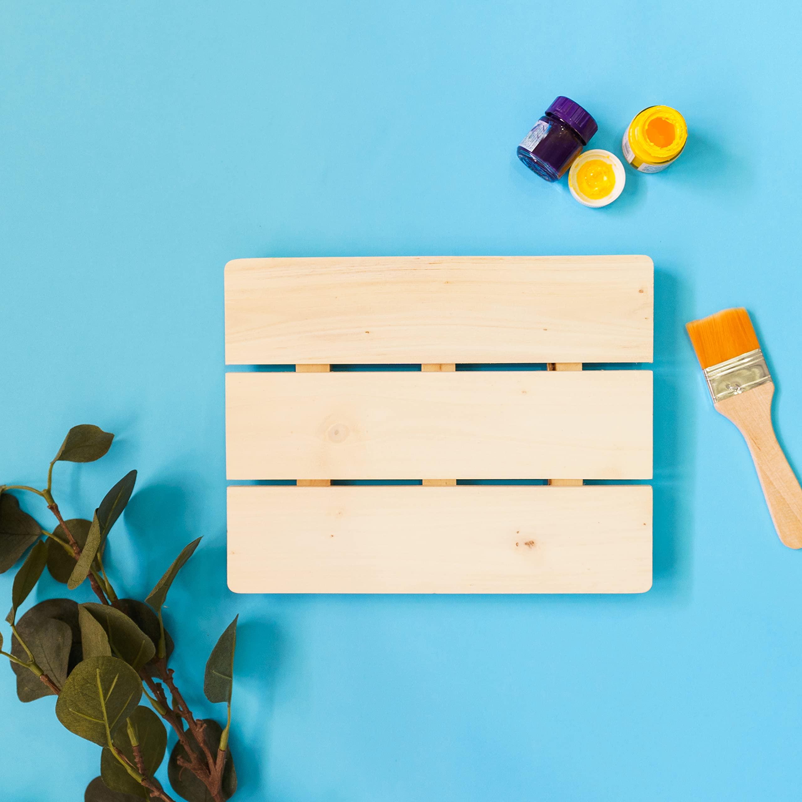 IVEI DIY Blank Name Plate - Wood Base Sheet Craft for Painting, Decoupage, Resin Art & Decoration (Rectangle) — Amazon image 4