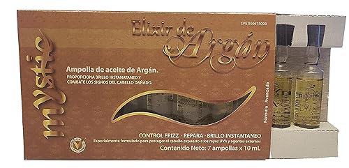 Miniatura 3 de Ampolla de aceite de argán místico Fortalece, hidrata, repara, antiencrespamiento, desenreda, oro líquido de Marruecos (paquete de 7, 2.37, onzas