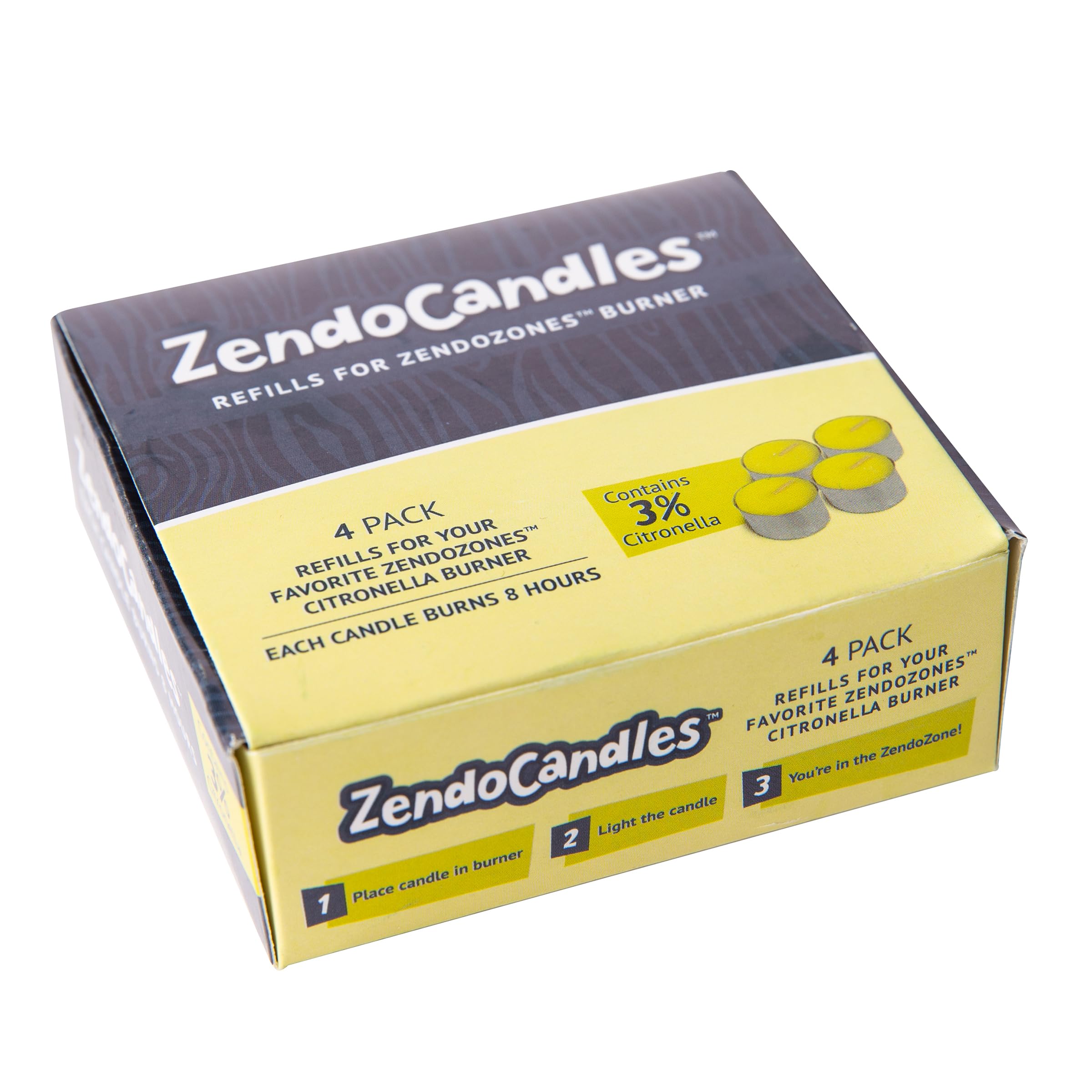 Amazon.com: ZendoCandles® 3% Citronella Refill Candles, Pack of 4
