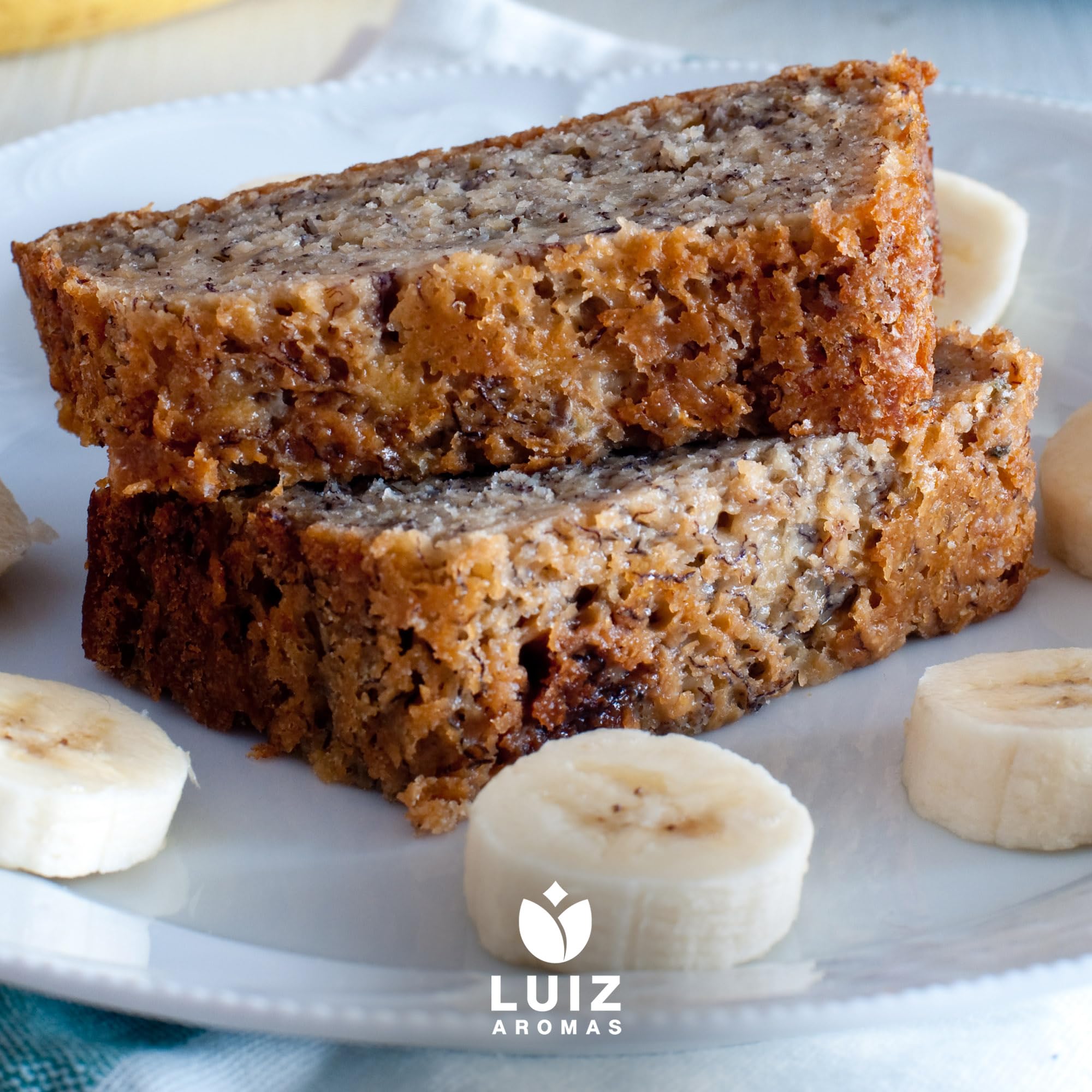 LUIZ AROMAS | Aroma Banana - Aroma Alimentario en Gotas para dulces de Hornear, Pasteles, Bizcochos y Tartas | Producto Vegano sin Calorías y sin Azucar | Producto 100% Italiano (30g)