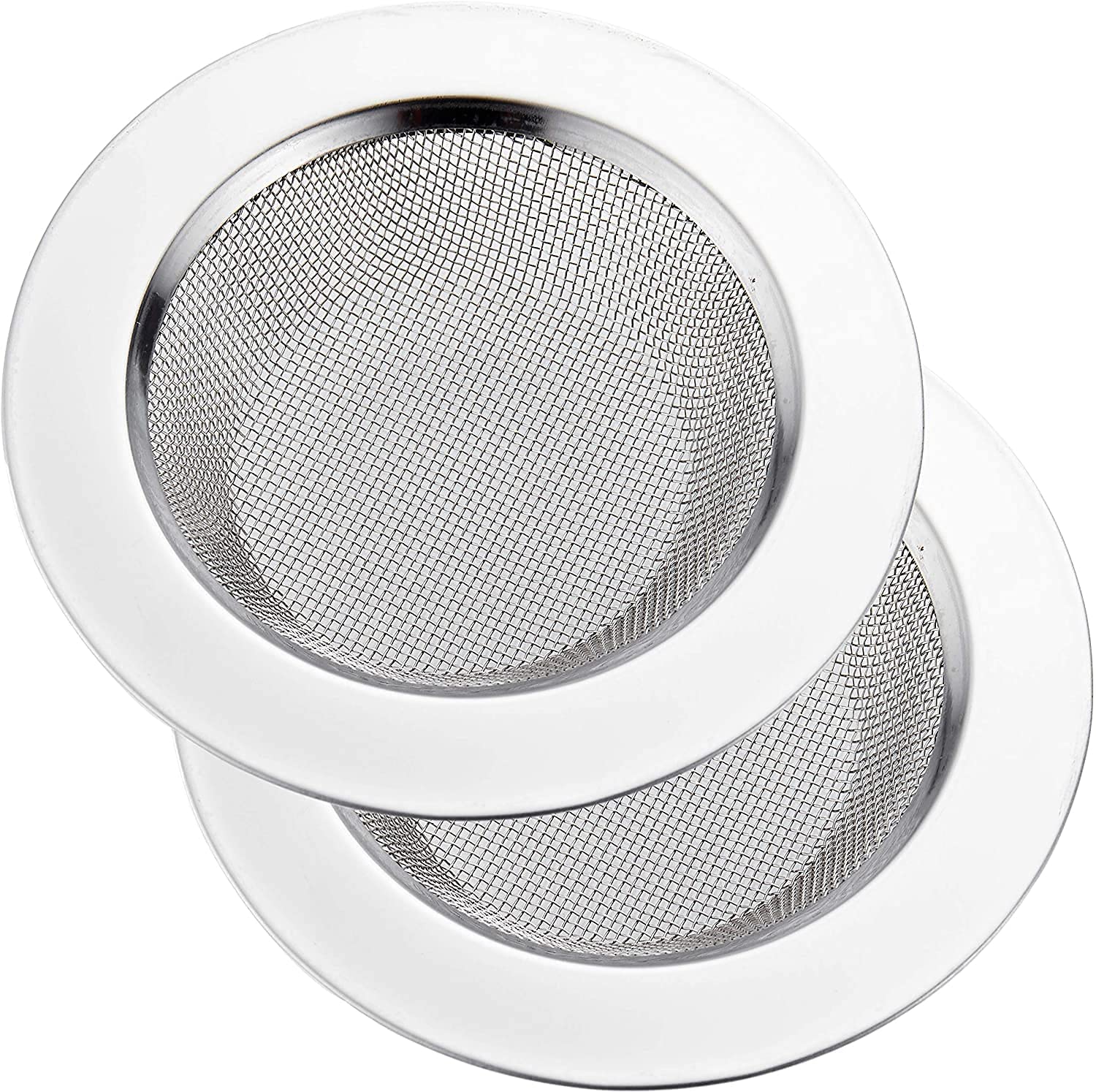 sbaprime 2 PCS Kitchen Sink Strainer Stainless Steel, Kitchen Sink Drain Strainer，Sink Strainers with Large Wide Rim 4.5" Diameter for Kitchen Sinks (B09M8W4YZ5) Amazon Price History, Amazon Price Tracker