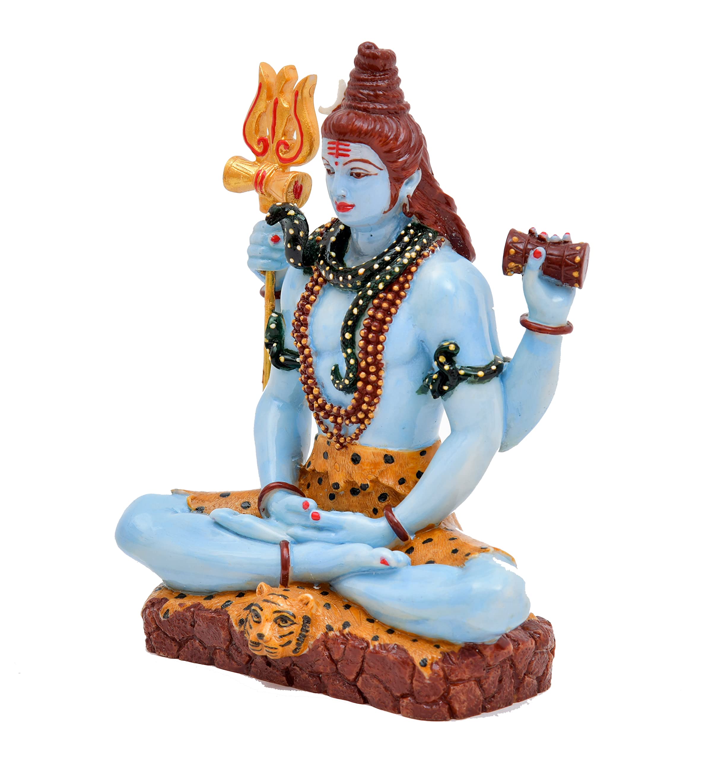 Archna Handicraft Polyresin Shiv Ji Murti for Pooja Room Figurines Idol Mahadev Sculpture (8 x 5.5 Inches) - Image 3 thumbnail
