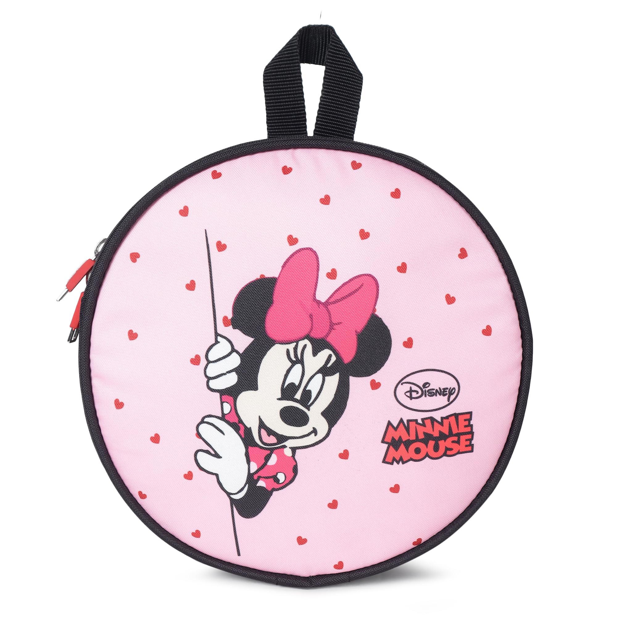 NOVEX Travelling Round Bag with Adjustable Straps | Unisex Casual & Formal Carry-on | 1 Main Compartment | Cartoon Printed Polyester Backpack | Shoulder Bag with Zipper Lock | Multiple Colors - 24 CM