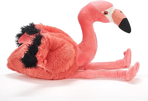 Miniatura 7 de The Petting Zoo Flamenco de peluche, regalos para niños, animales salvajes del zoológico Onez, juguete de peluche de flamenco de 12 pulgadas