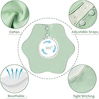 Vista 4 de Zainpe Baberos de bebé con rotación de 360, impermeables, a presión, de algodón, absorbente, para bebés, de 0 a 12 meses, 6