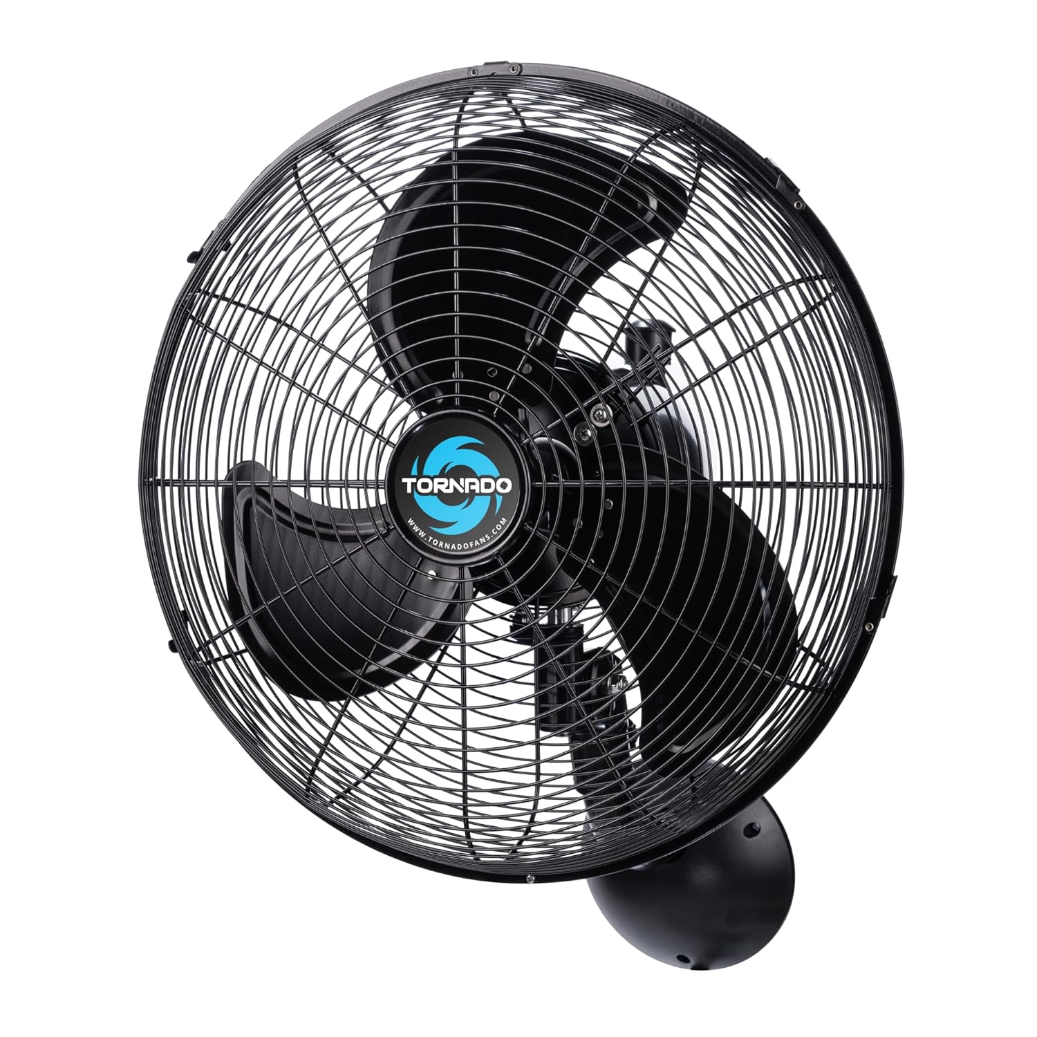Tornado 16" Pro Series Waterproof Outdoor Oscillating Wall Mount Fan – Heavy-Duty High Velocity Metal Fan for Patio, Industrial, Commercial, Residential & Greenhouse – UL Safety Listed 16 inch