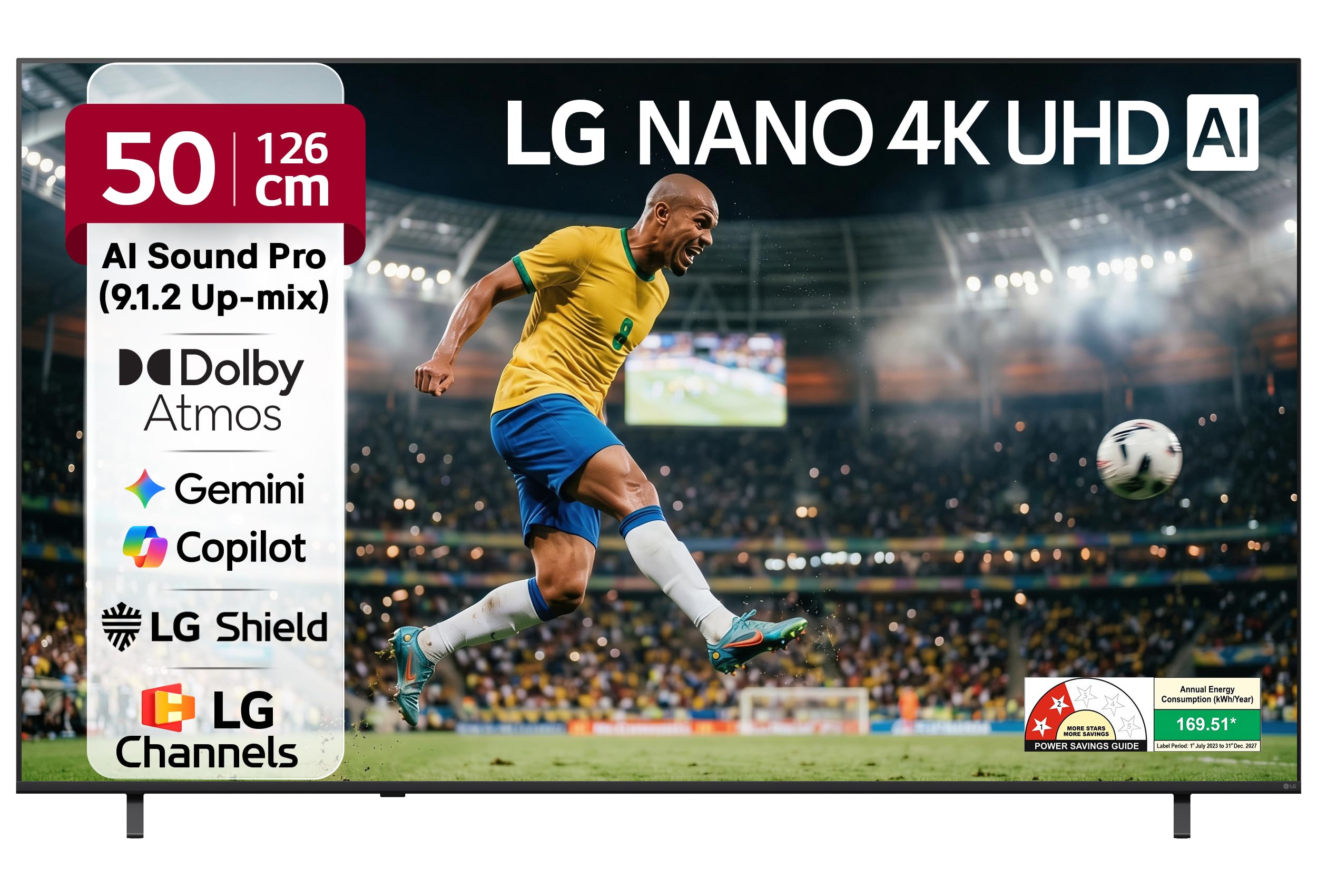 Lg Ai Nano Nu87 126 Cm 50 Inch Ultra Hd 4k Led Smart Webos Tv 2026 Edition Nano Detail Enhancer, Hdr10 Pro, 4k Super Upscaling Alpha7 Ai Processor 4k*