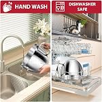 7QT Mixer Bowl for Kitchenaid Stand Mixers, Kitchen Aid Mixing Bowl for 7QT Lift Mixer with Handle, Food-Grade Stainless Steel Compatible with KSM70SKXXBK, Dishwasher Safe.