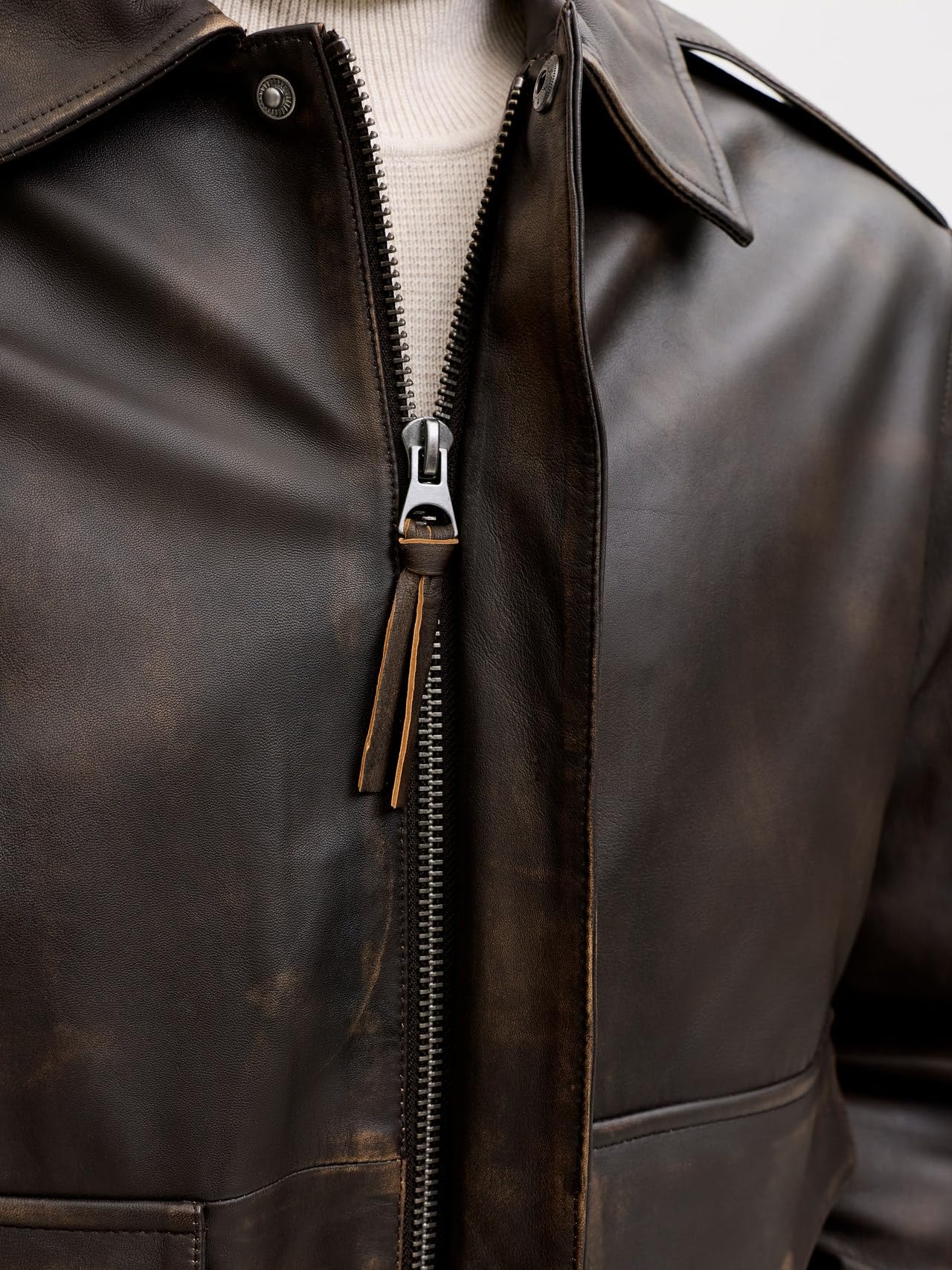 JACK & JONES Male Lederjacke Lederjacke